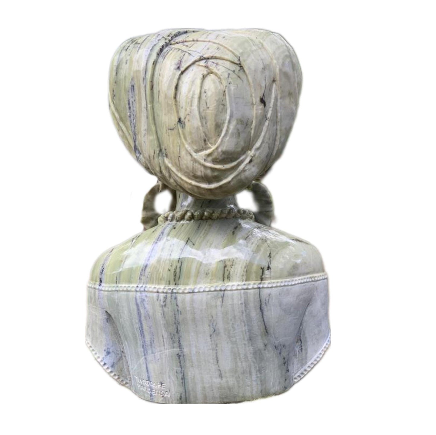SHONA STONE SCULPTURE, lady bust statue, female head bust, butter jade stone, home decor statue, african statue, carving stone