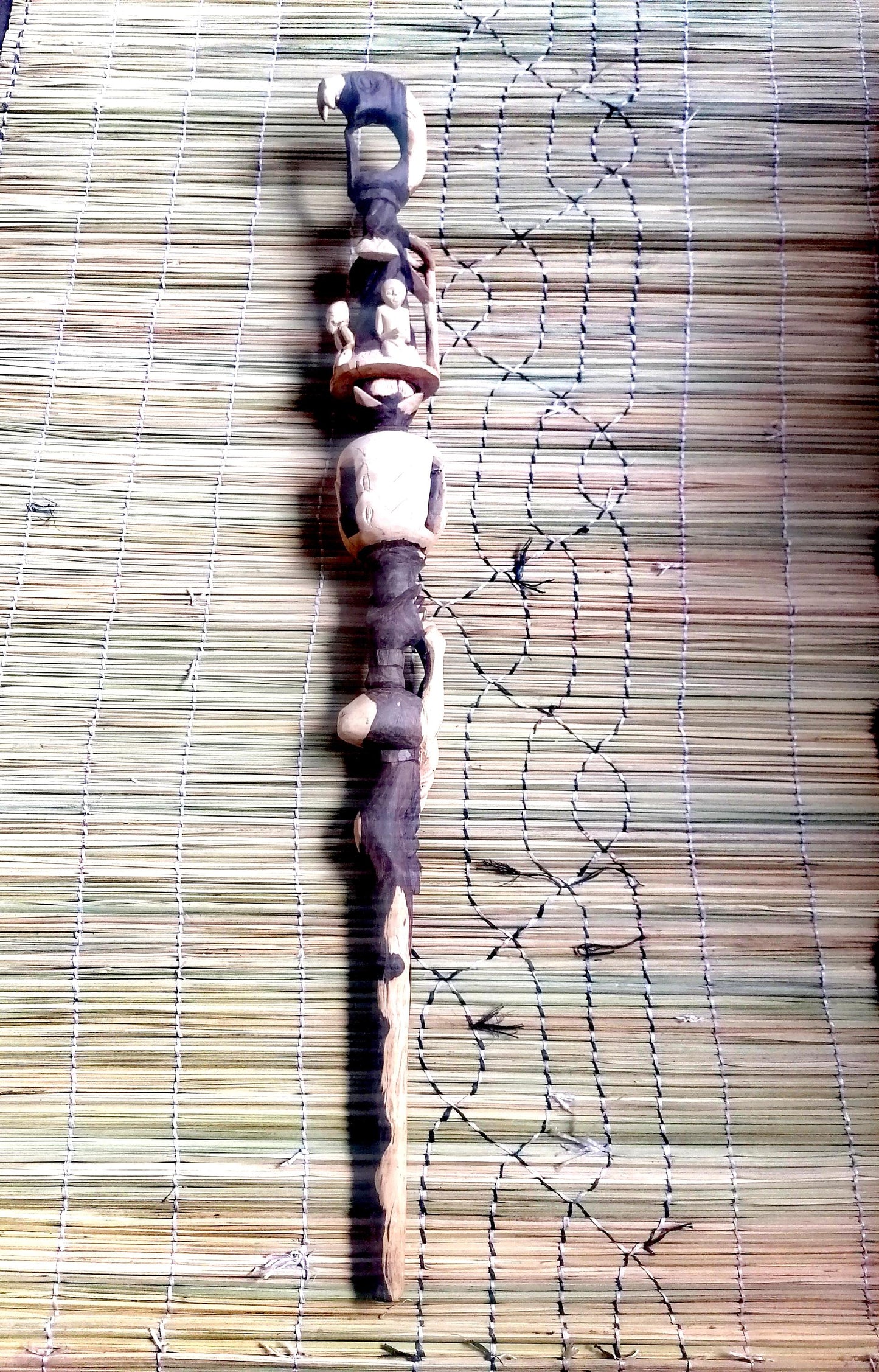 NYAMI WALKING STICK - African handcrafted Stick, Bicolour, Wooden Walking Stick, Nyami Stick For Walking, Walking Stick, Gift For Him