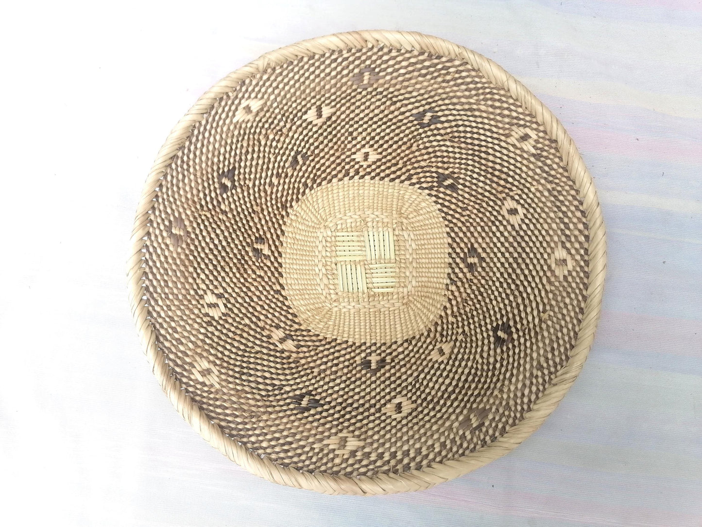 5 BINGA BASKET SET, Coastal décor, boho style , wall basket set, wall hanging decor , african wall decor, African Tonga baskets