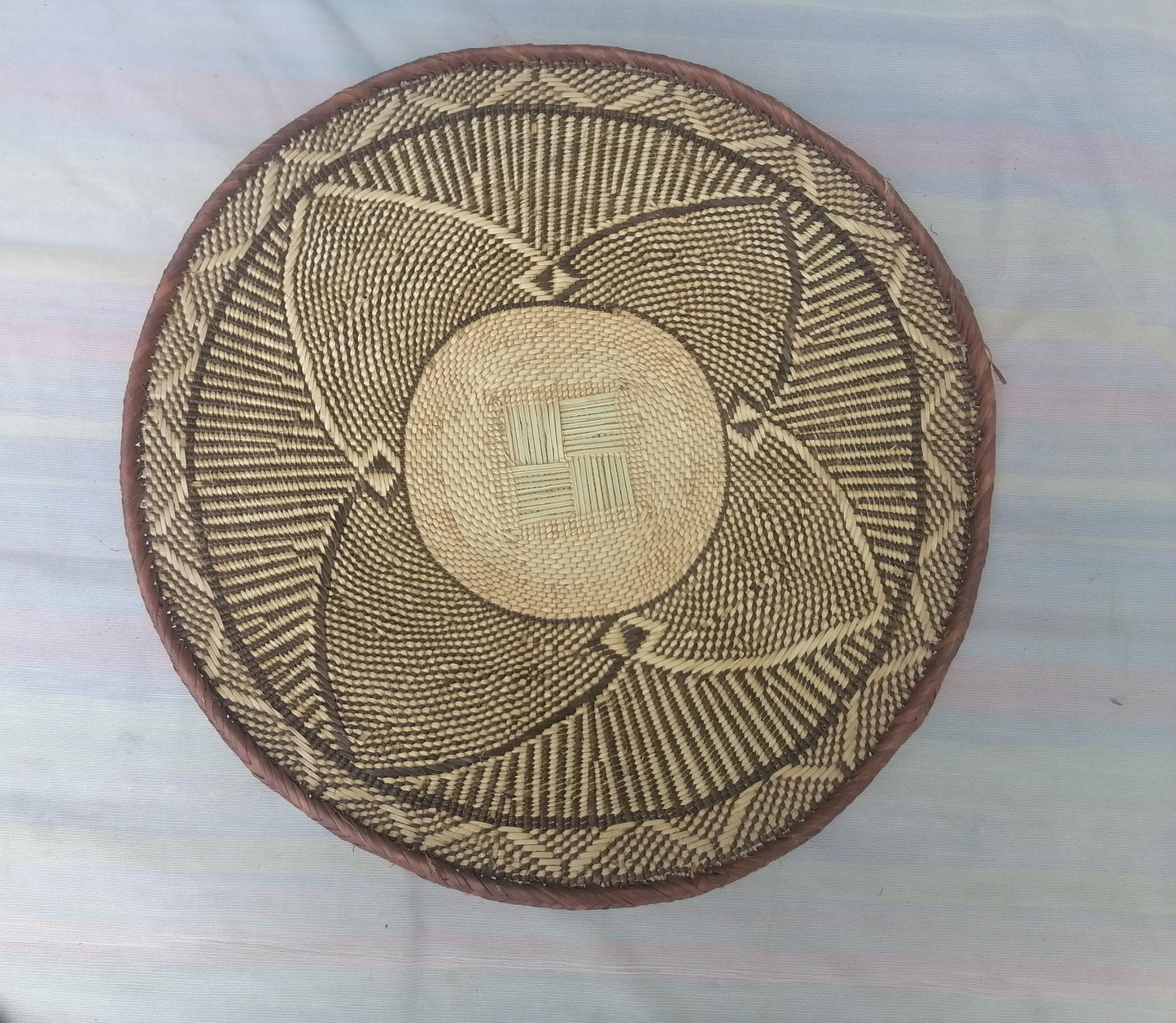 Authentic Binga Basket Set - Handwoven African Wall Decor, Set of 5