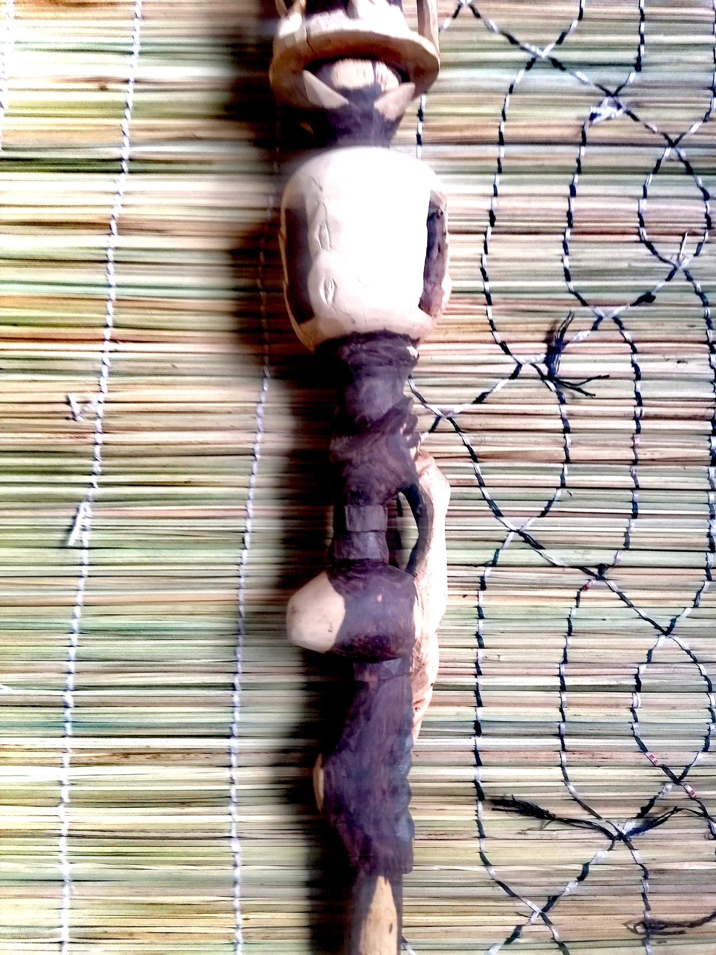 NYAMI WALKING STICK - African handcrafted Stick, Bicolour, Wooden Walking Stick, Nyami Stick For Walking, Walking Stick, Gift For Him