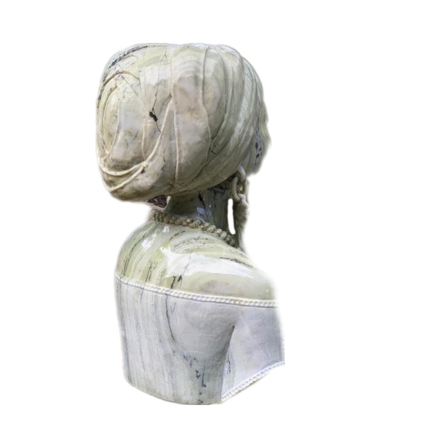 SHONA STONE SCULPTURE, lady bust statue, female head bust, butter jade stone, home decor statue, african statue, carving stone