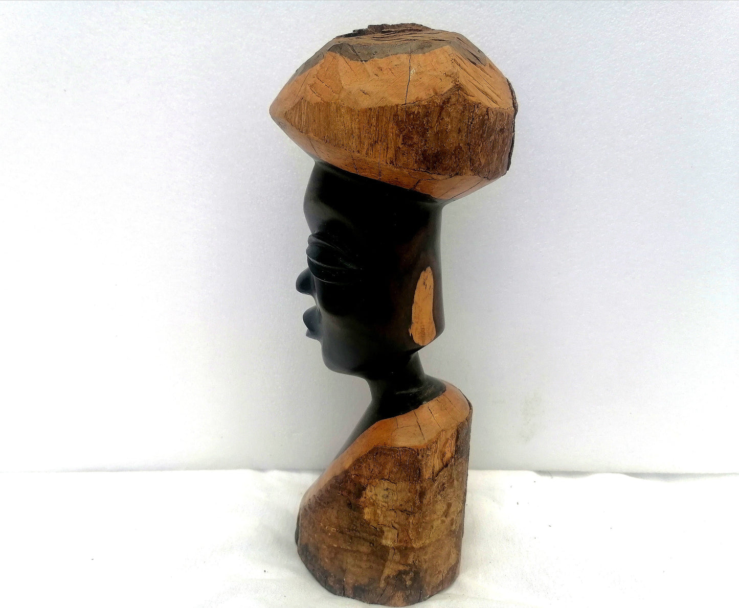 African bust Statue, black ebony wood statue , shona sculpture, home decor boho chic, decor gift for him , gift for her, wood sculpture
