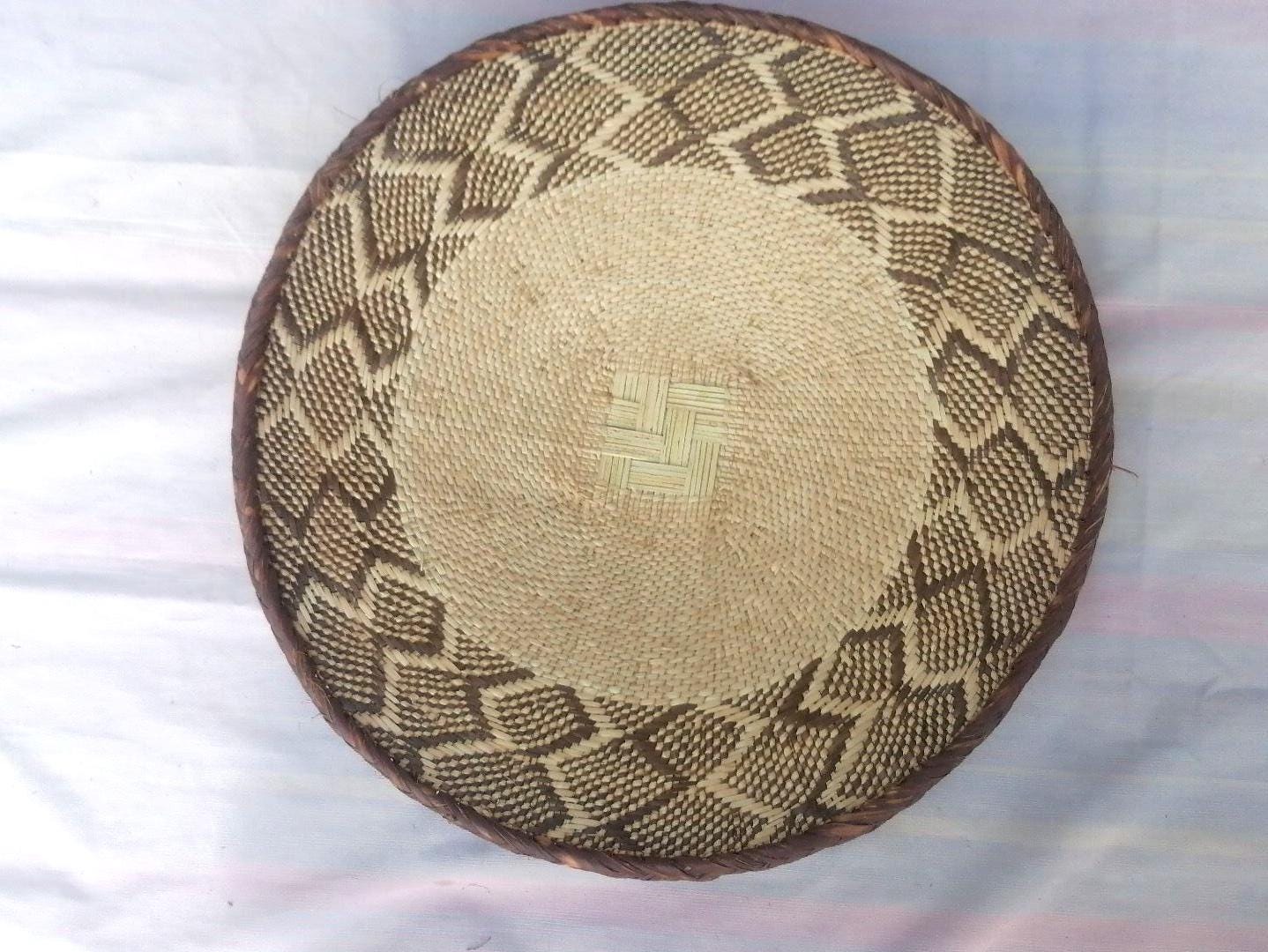 Authentic Binga Basket Set - Handwoven African Wall Decor, Set of 5