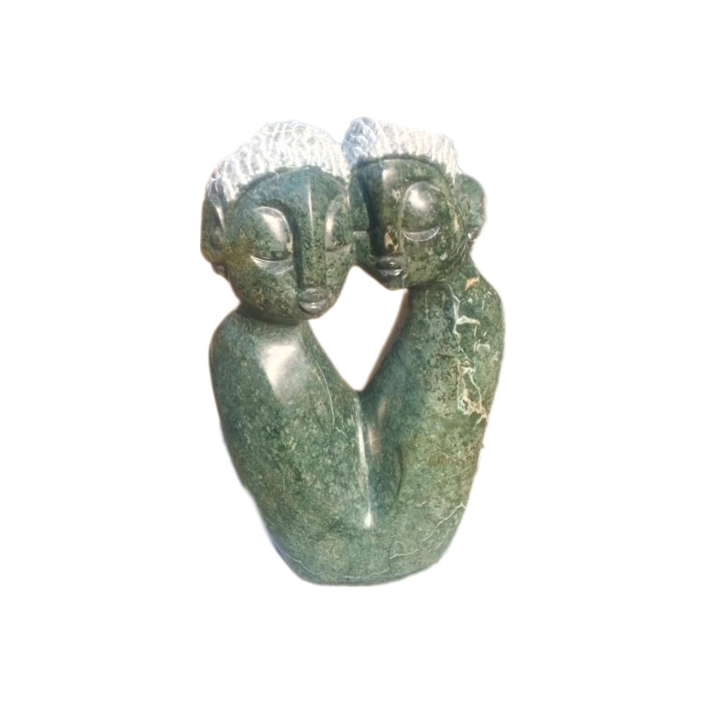 SHONA STONE SCULPTURE, decorative statue, abstract statue, green Opal , home decor statue, african statue, carving stone