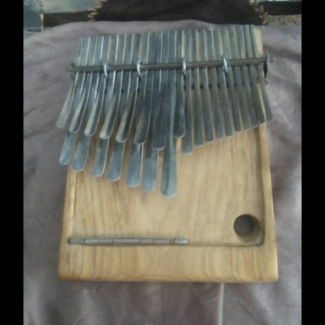 African kalimba bass instrument, 24 key, thumb pianoafrican instrument, made to order, with pick up, inspired by vintage kalimba bass