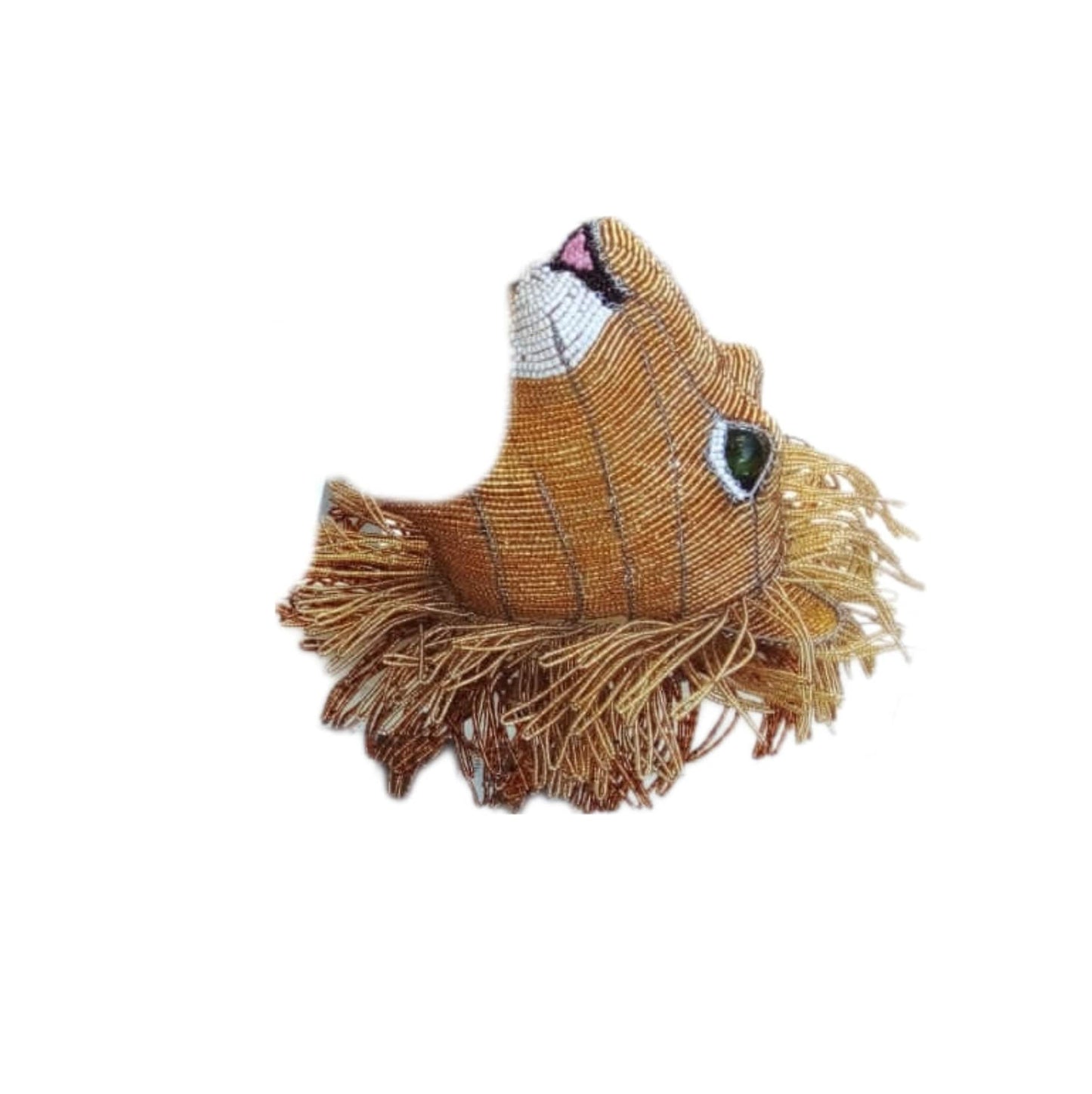 HOME DÉCOR STATUE |beaded lion |African Animals | Wall Decor hanging | Bead and Wire lion , Unique home décor, rustic home decor