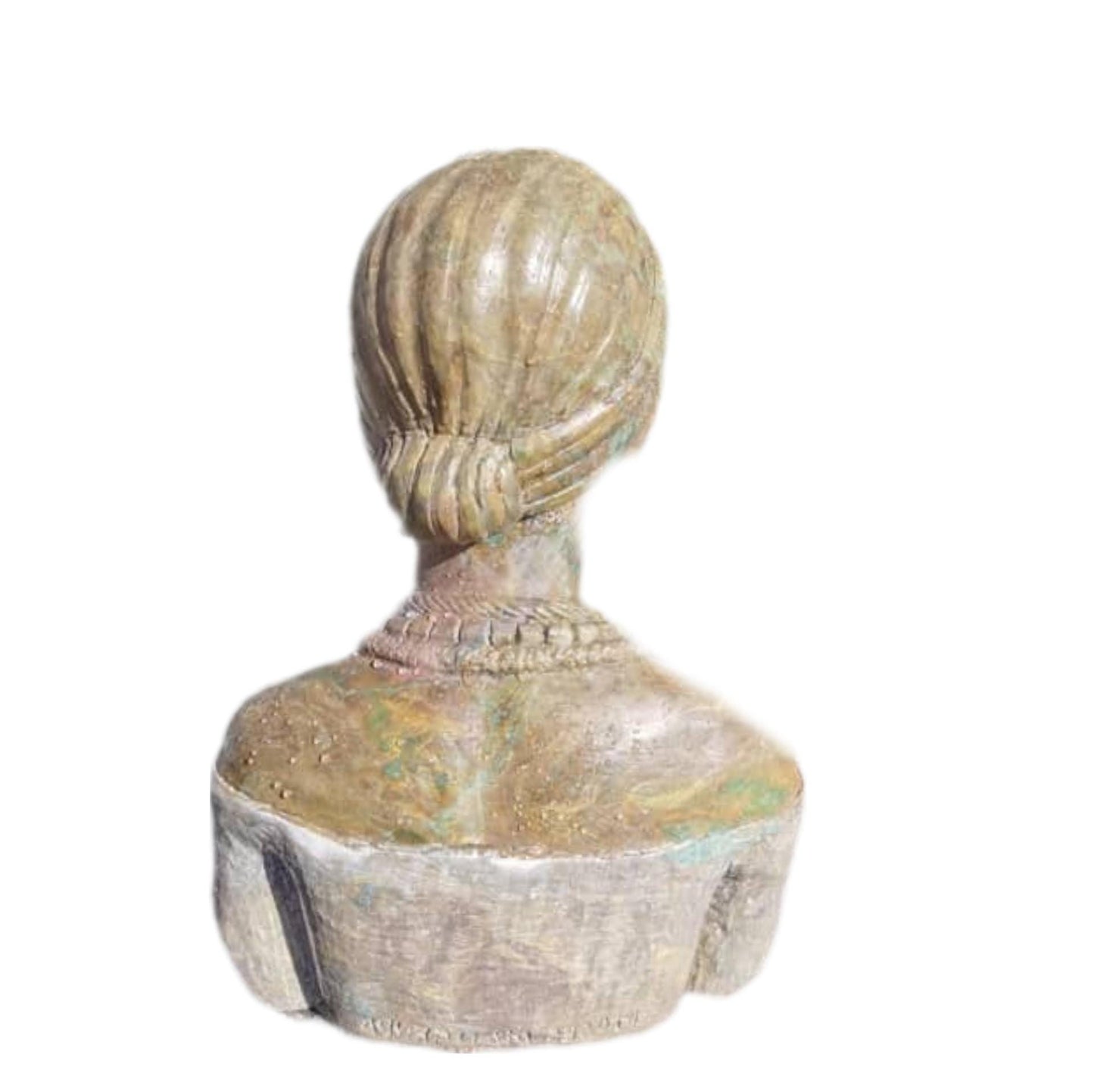 SHONA STONE SCULPTURE, lady bust statue , female head bust, decorative statue, verdite stone , home decor statue, african statue