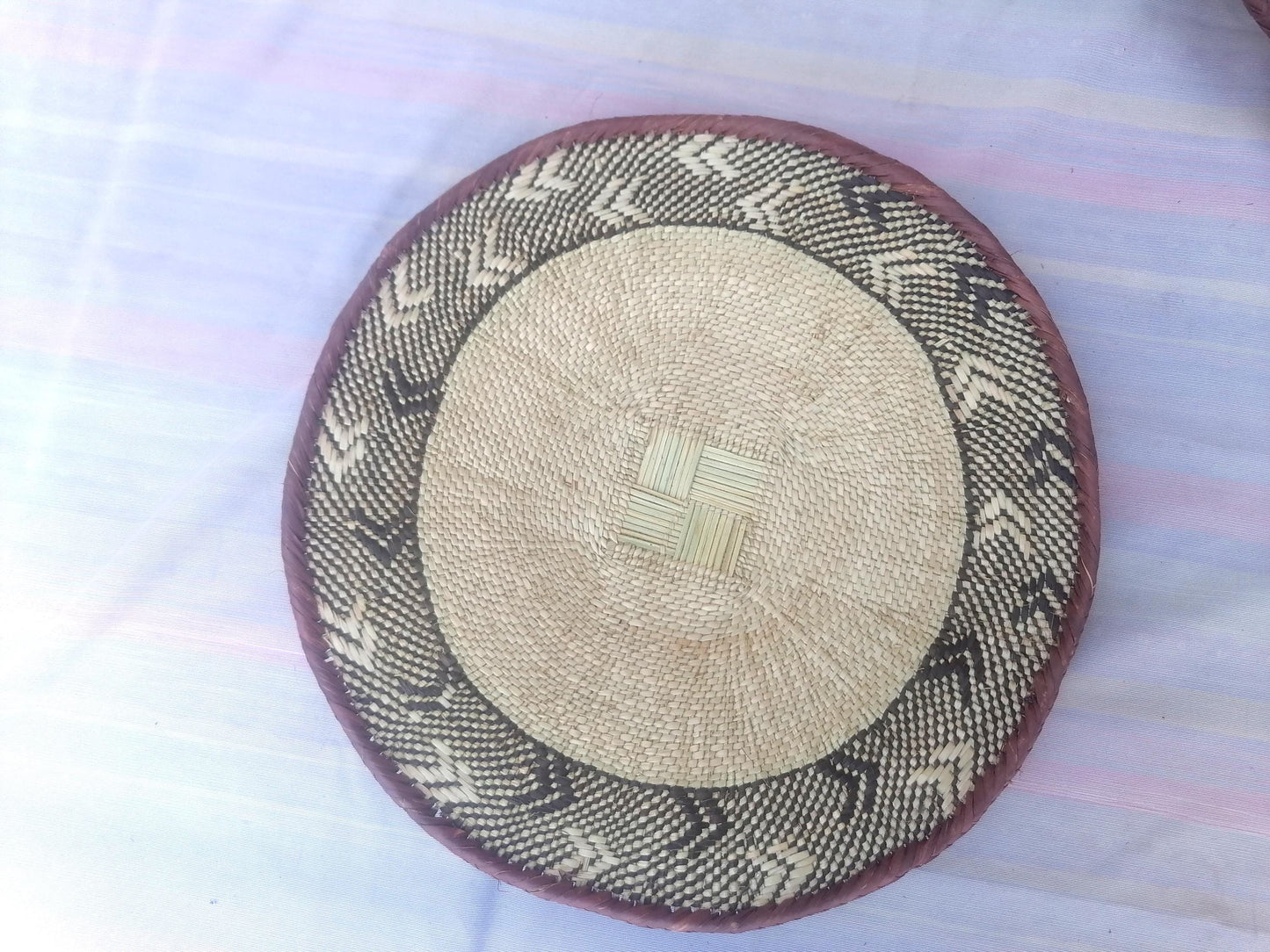 5 BINGA BASKET SET, Coastal décor, boho style , wall basket set, wall hanging decor , african wall decor, African Tonga baskets