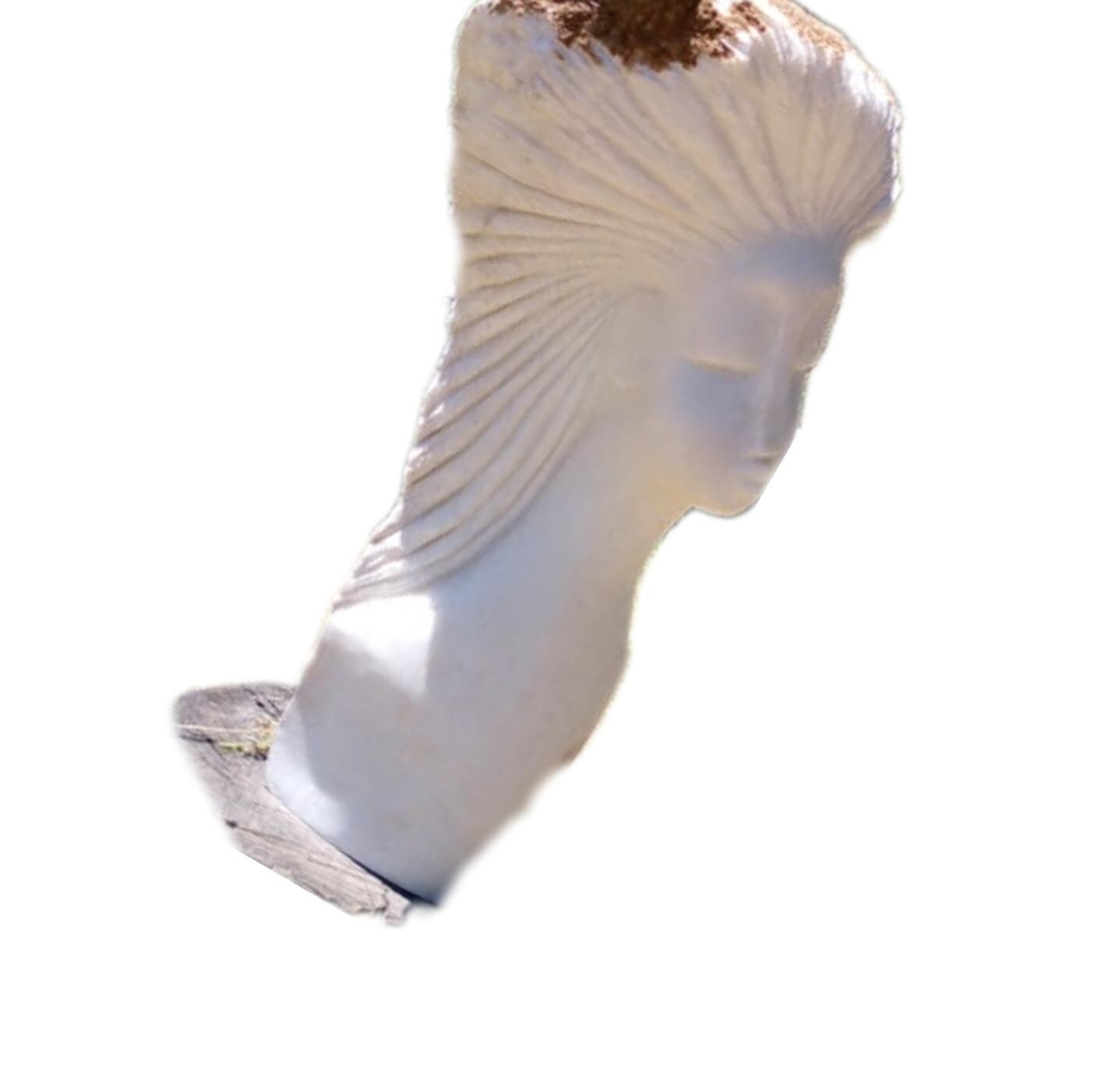 SHONA STONE SCULPTURE, lady bust statue, female head bust, dolomite stone, home decor statue, african statue, carving stone