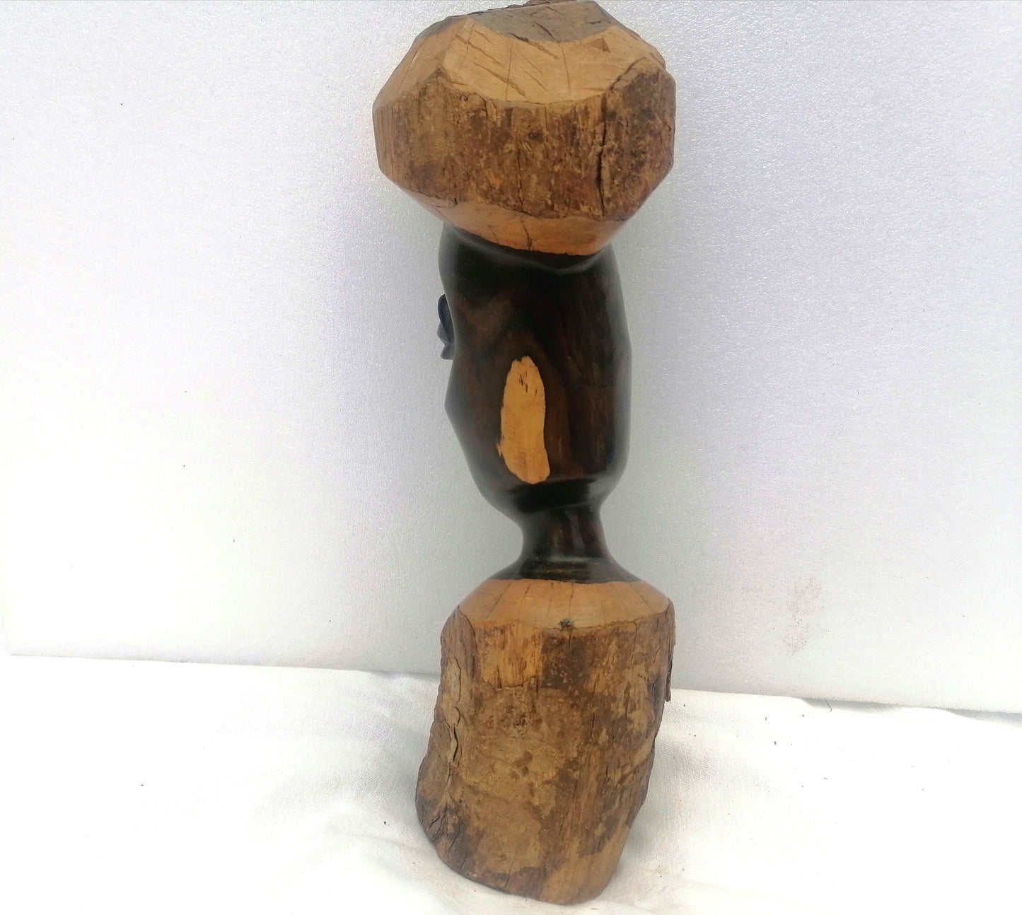 African bust Statue, black ebony wood statue , shona sculpture, home decor boho chic, decor gift for him , gift for her, wood sculpture