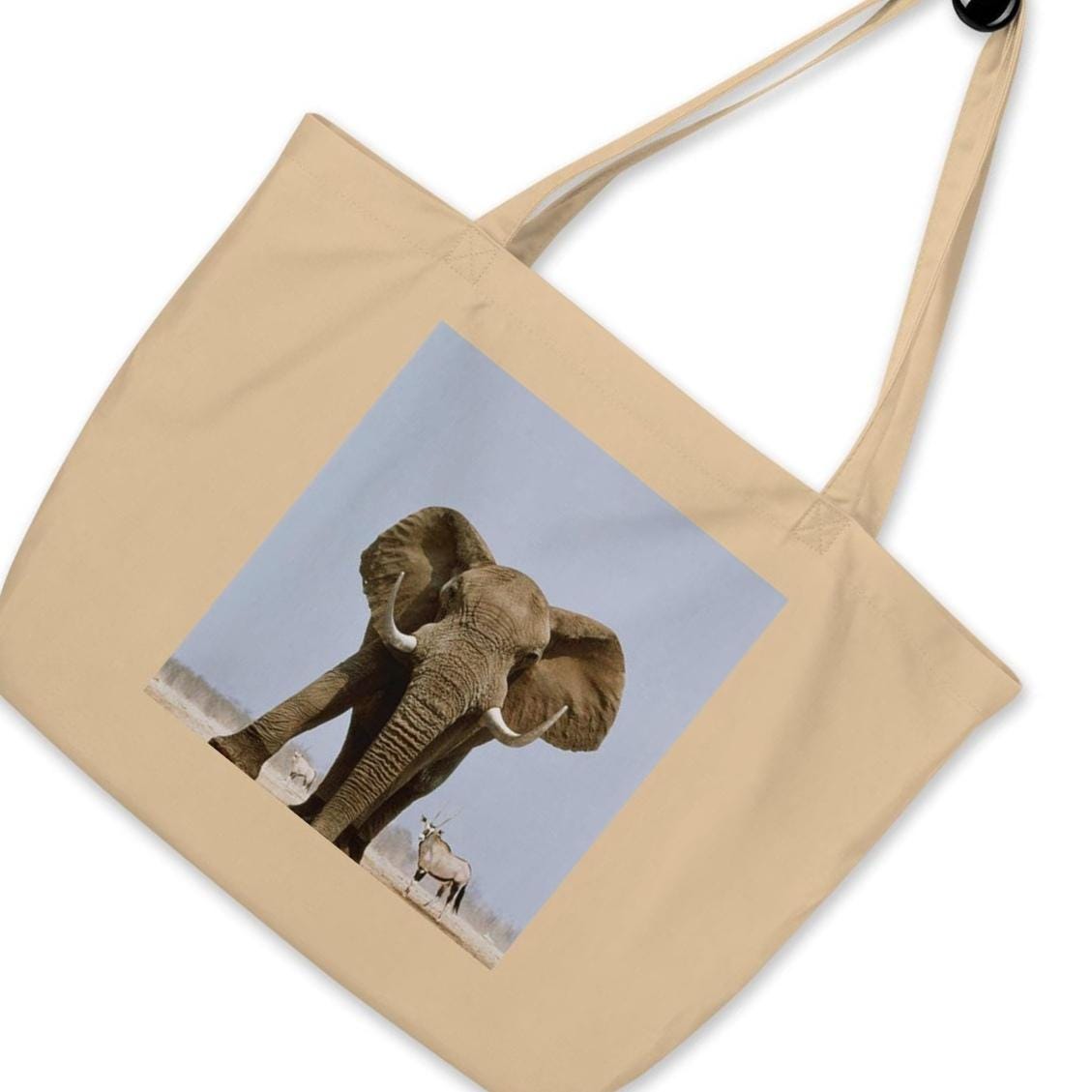 Eco-friendly, African Wildlife Tote Bag - Organic Cotton Grocery Bag