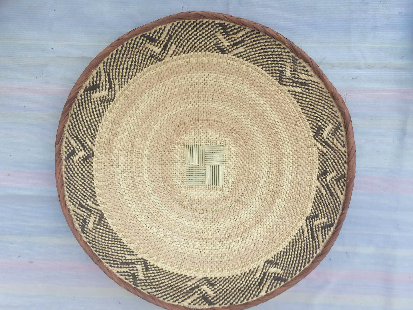 5 BINGA BASKET SET, Coastal décor, boho style , wall basket set, wall hanging decor , african wall decor, African Tonga baskets