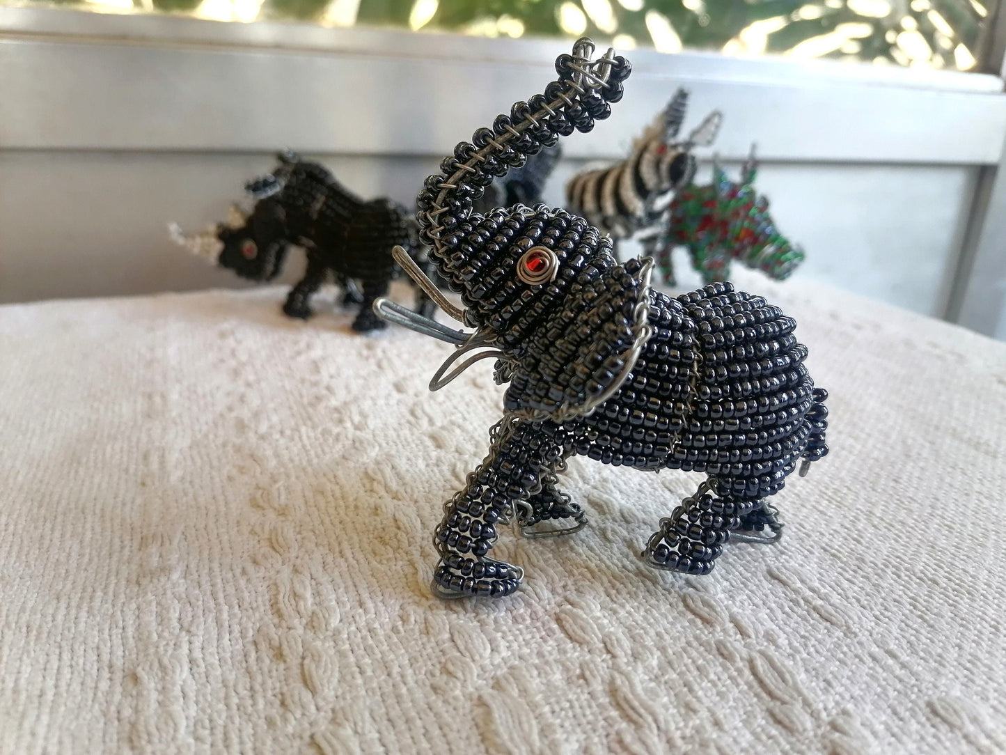Beaded African Wildlife | African Beaded Animals | unique home décor | Bead and Wire Animals , Home gifts, home decor boho chic
