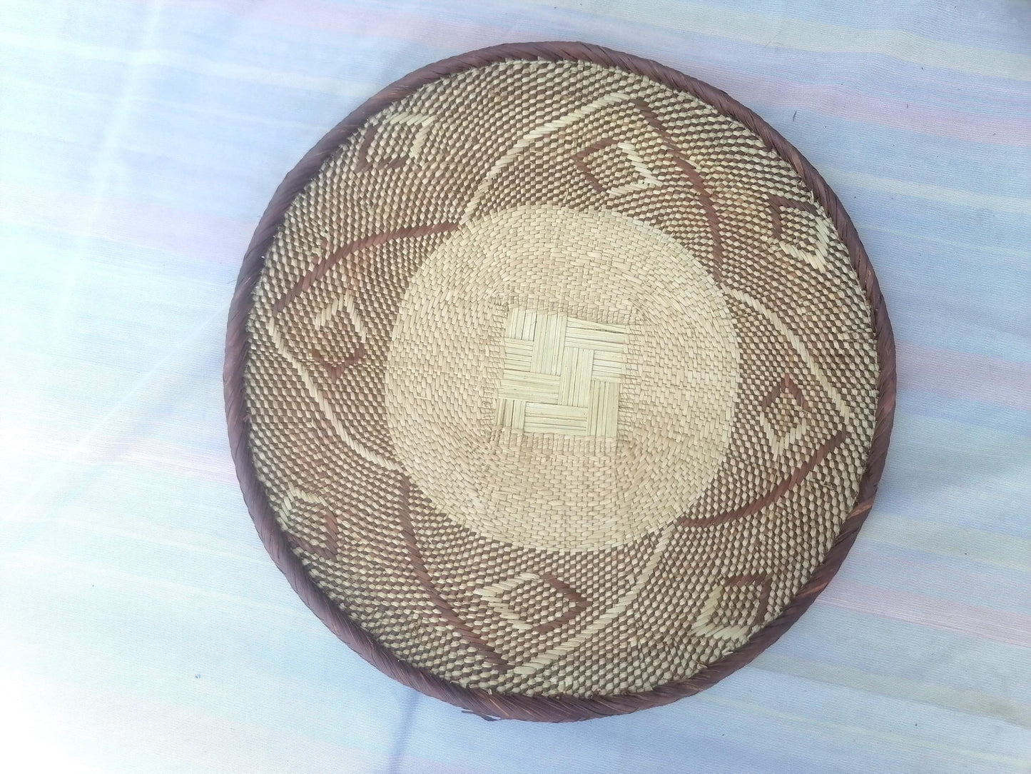5 BINGA BASKET SET, Coastal décor, boho style , wall basket set, wall hanging decor , african wall decor, African Tonga baskets