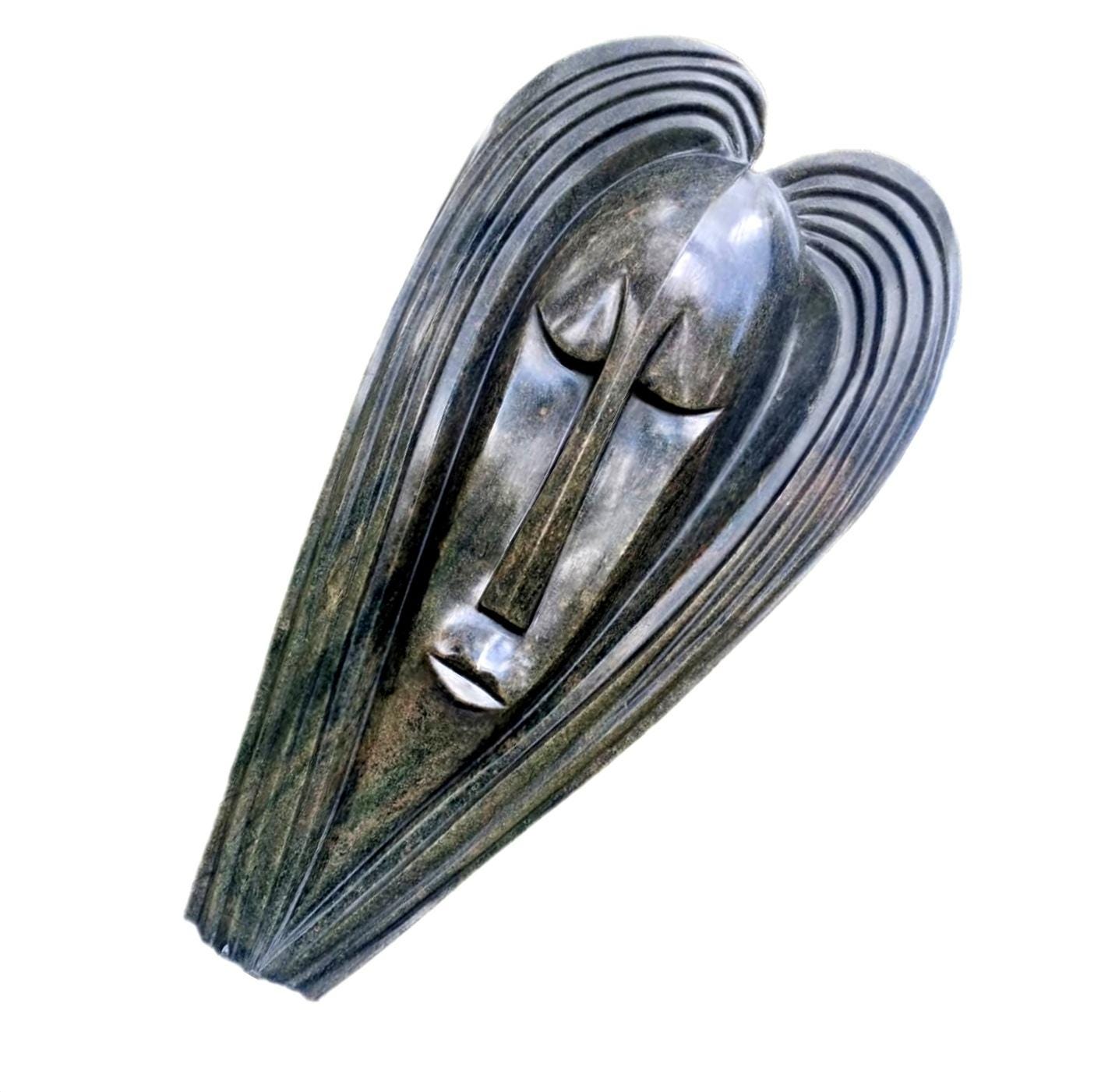 Shona stone sculpture - handmade gift, Home Decor Statue, African Stone Statue, Stone Sculpture Statue, fruit serpentine