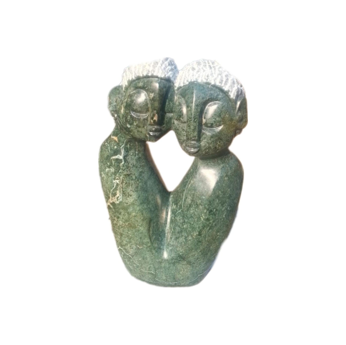 SHONA STONE SCULPTURE, decorative statue, abstract statue, green Opal , home decor statue, african statue, carving stone