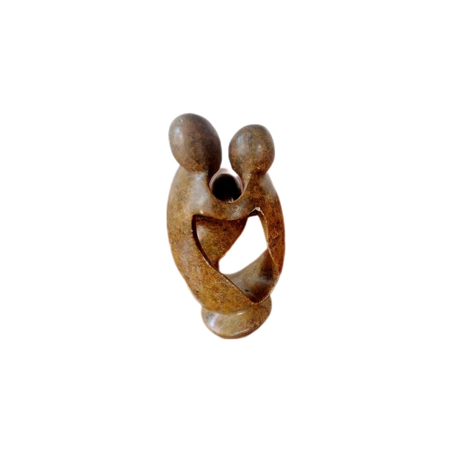 Vintage Springstone Family Unity Sculpture - Handcrafted Shona Art (2004)