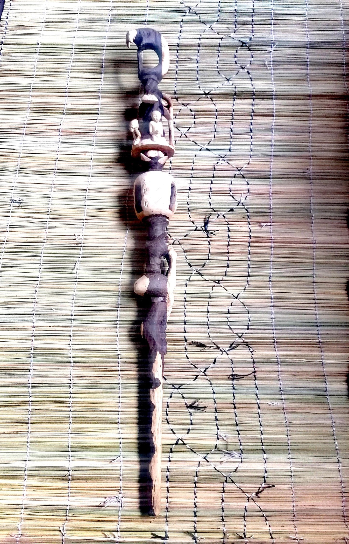 NYAMI WALKING STICK - African handcrafted Stick, Bicolour, Wooden Walking Stick, Nyami Stick For Walking, Walking Stick, Gift For Him
