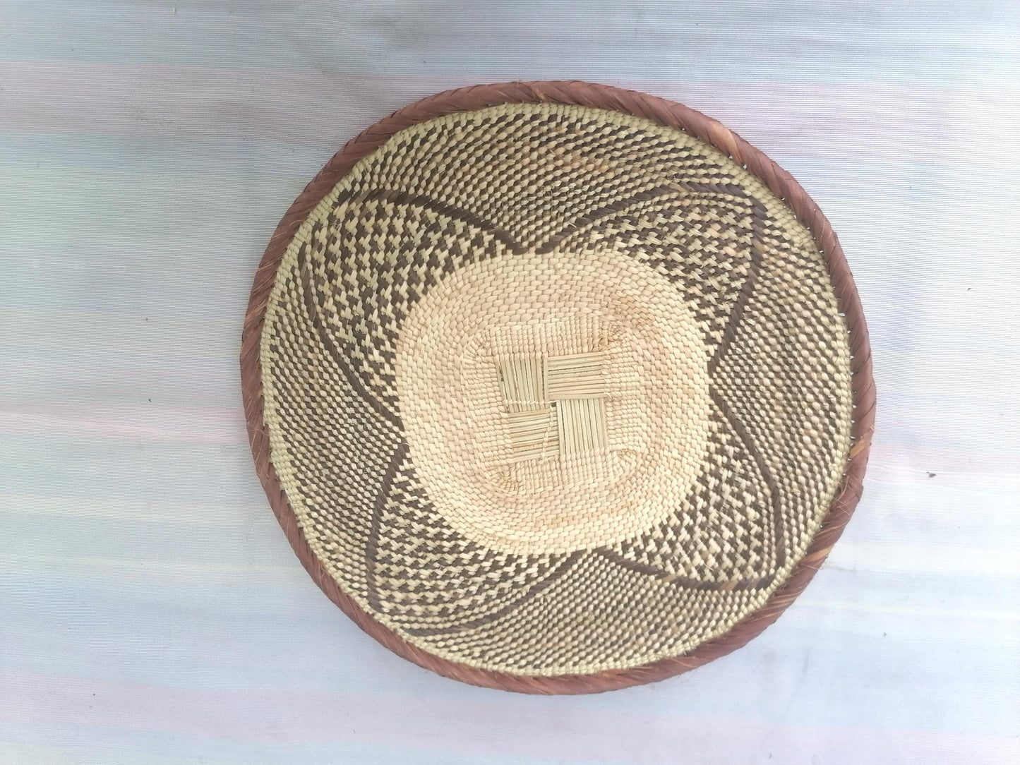 5 BINGA BASKET SET, Coastal décor, boho style , wall basket set, wall hanging decor , african wall decor, African Tonga baskets
