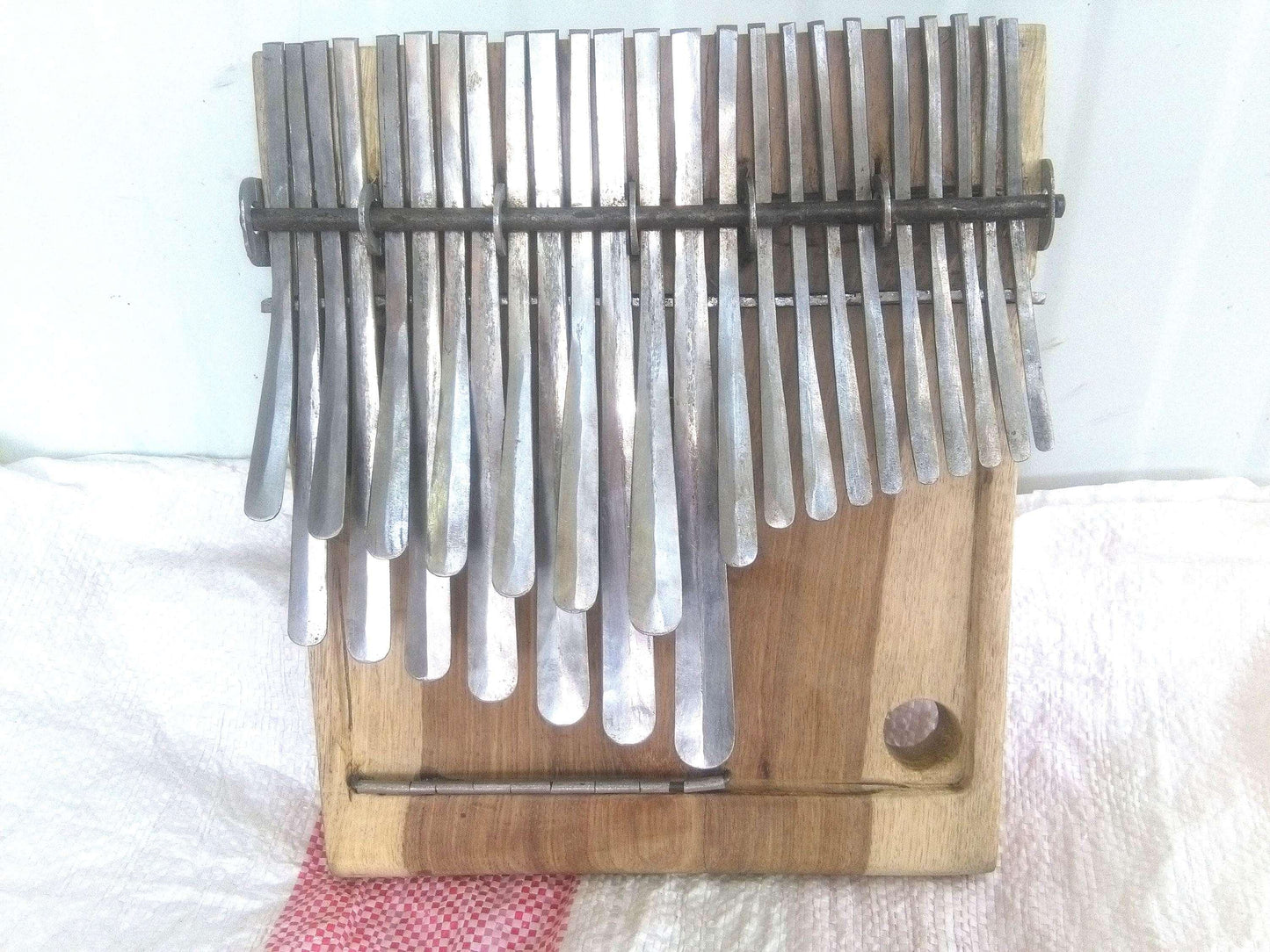 African kalimba bass instrument, 24 key, thumb pianoafrican instrument, made to order, with pick up, inspired by vintage kalimba bass