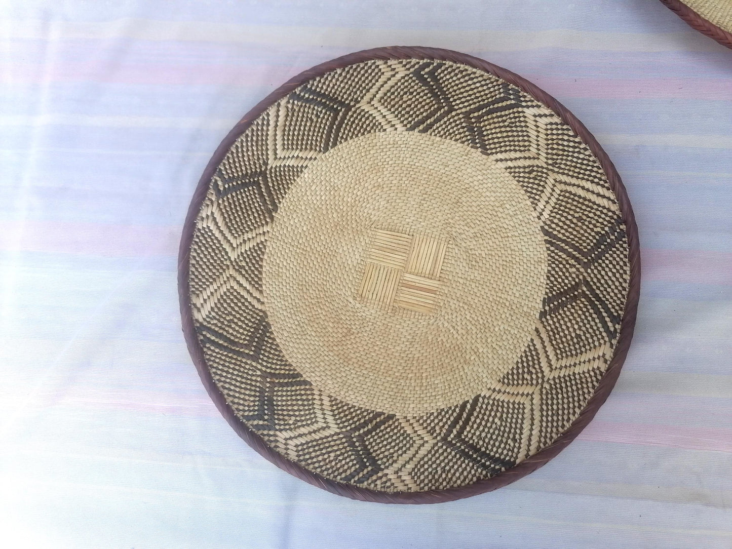 5 BINGA BASKET SET, Coastal décor, boho style , wall basket set, wall hanging decor , african wall decor, African Tonga baskets