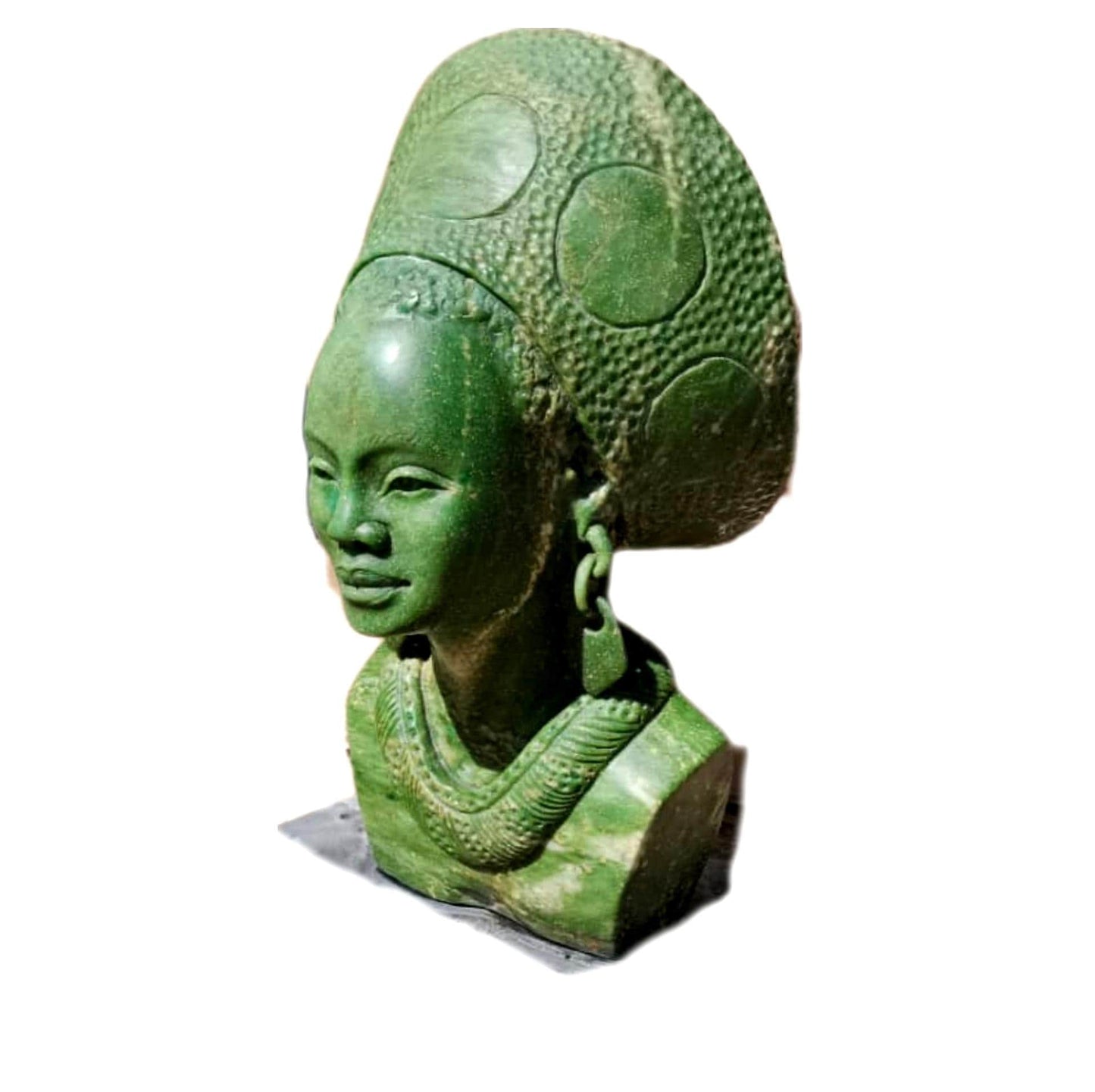 SHONA STONE SCULPTURE, verdite stone, female head bust, lady statue, home decor statue, african statue, carving stone