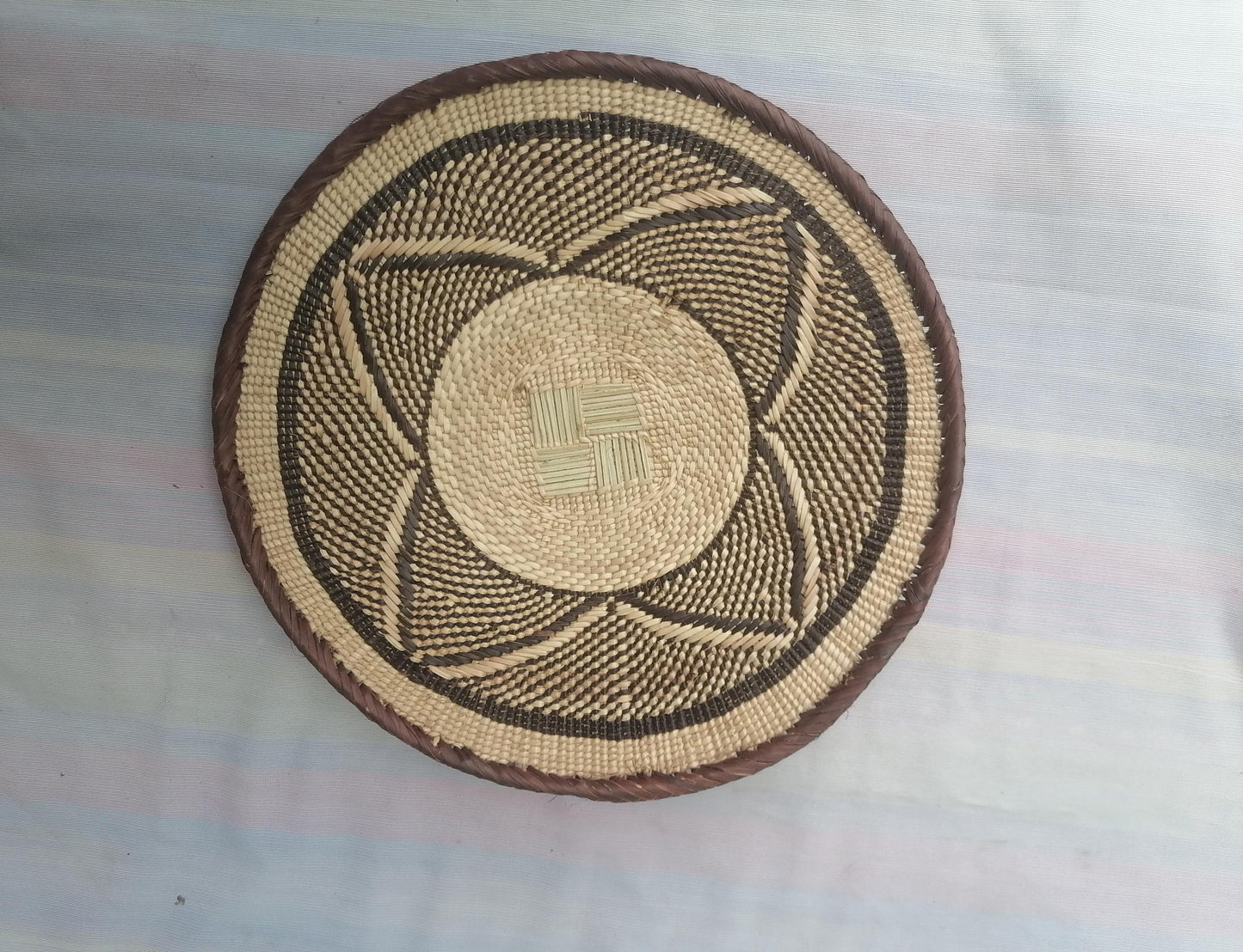 5 BINGA BASKET SET, Coastal décor, boho style , wall basket set, wall hanging decor , african wall decor, African Tonga baskets