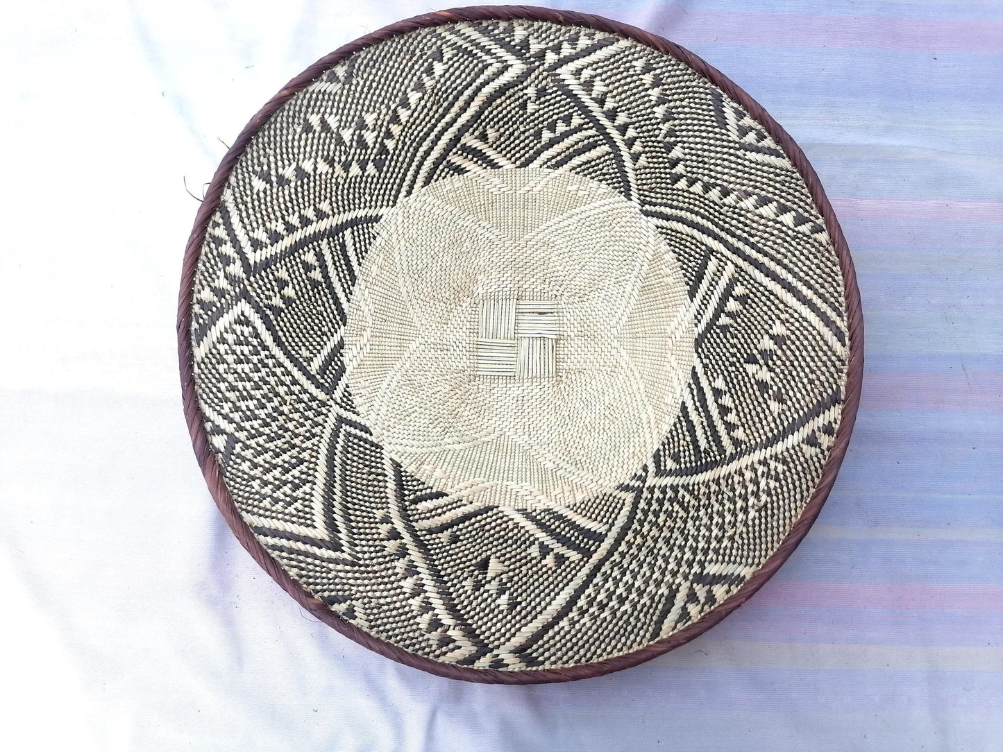 5 BINGA BASKET SET, Coastal décor, boho style , wall basket set, wall hanging decor , african wall decor, African Tonga baskets