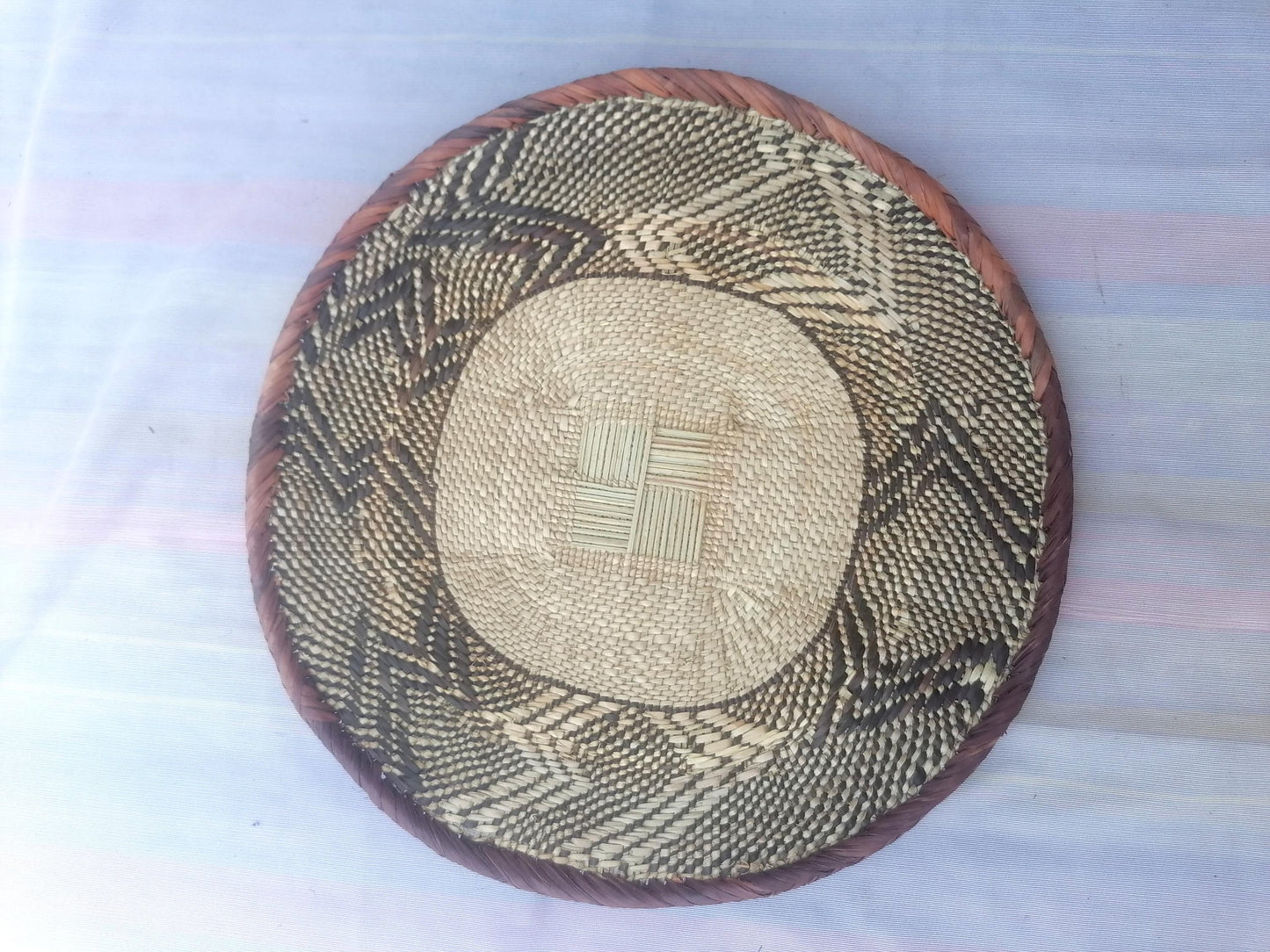 5 BINGA BASKET SET, Coastal décor, boho style , wall basket set, wall hanging decor , african wall decor, African Tonga baskets