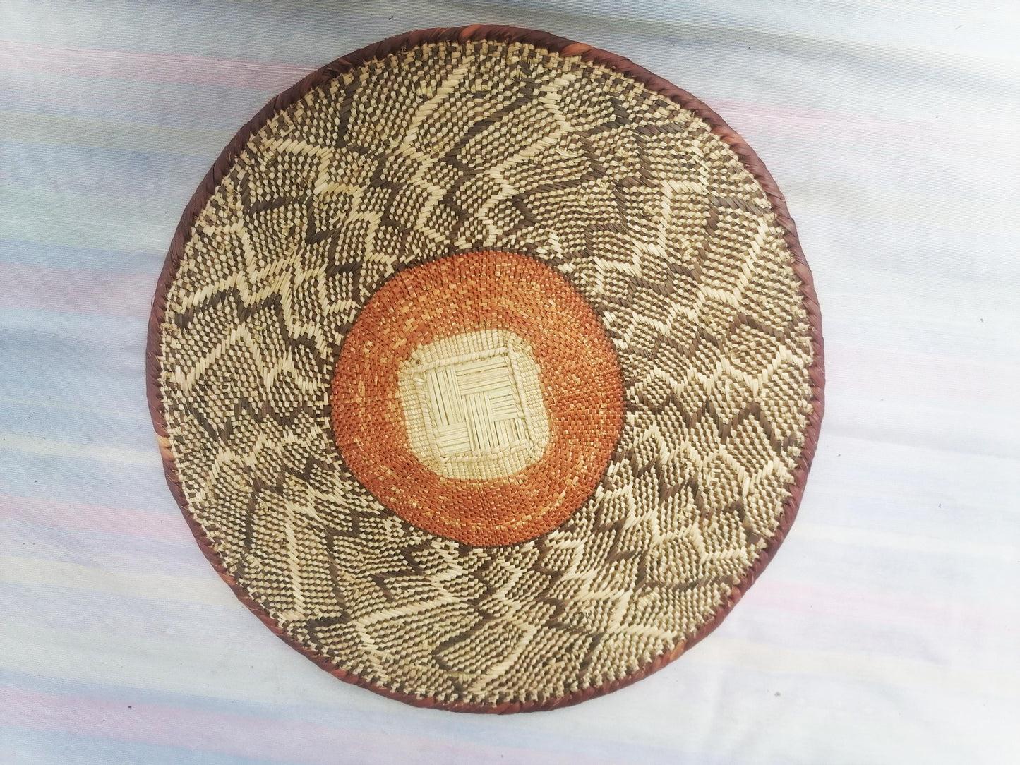 Authentic Binga Basket Set - Handwoven African Wall Decor, Set of 5
