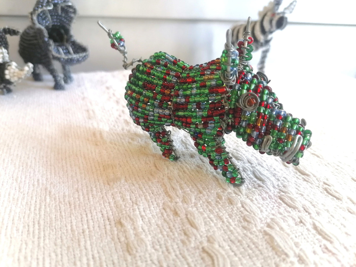 Beaded African Wildlife | African Beaded Animals | unique home décor | Bead and Wire Animals , Home gifts, home decor boho chic