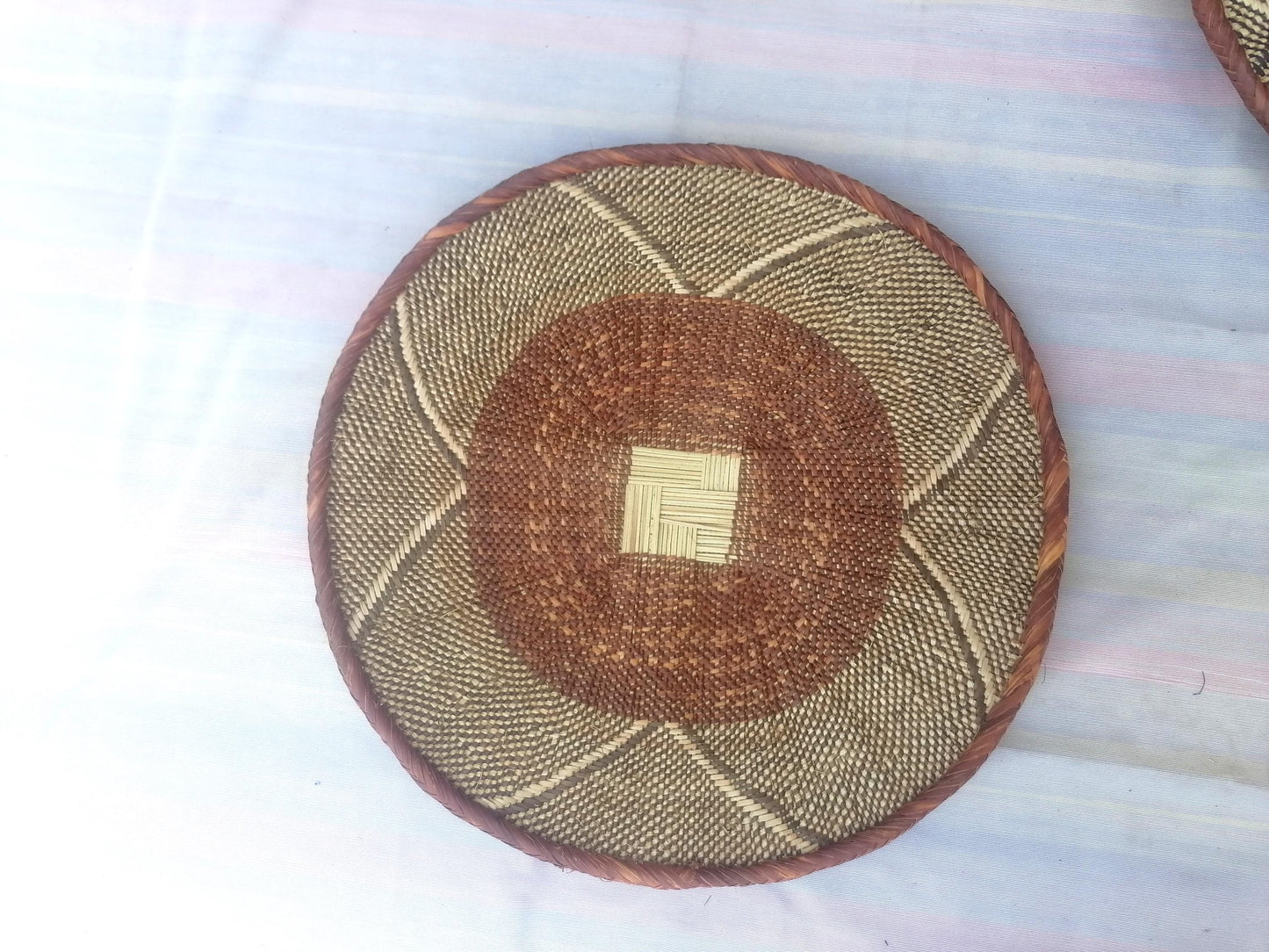 5 BINGA BASKET SET, Coastal décor, boho style , wall basket set, wall hanging decor , african wall decor, African Tonga baskets