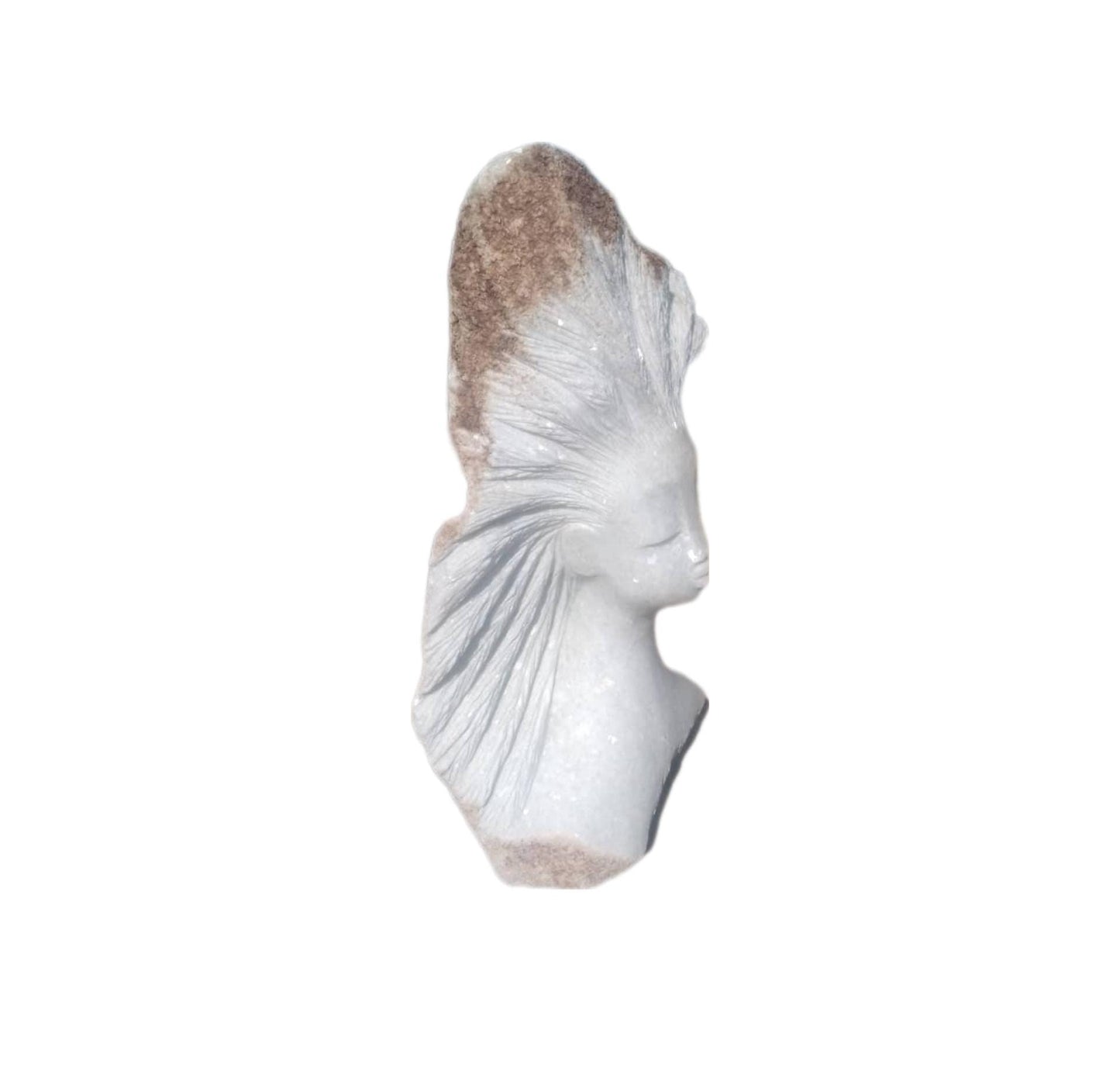 SHONA STONE SCULPTURE, lady bust statue, female head bust, dolomite stone, home decor statue, african statue, carving stone