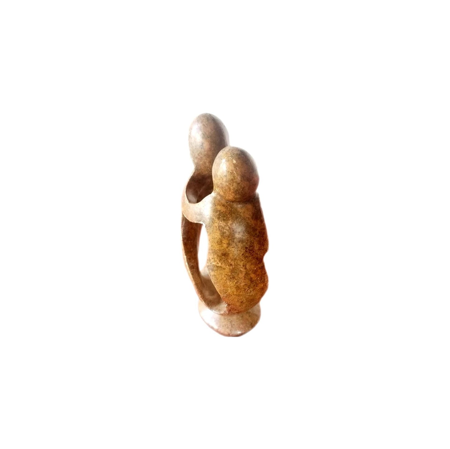 Vintage Springstone Family Unity Sculpture - Handcrafted Shona Art (2004)