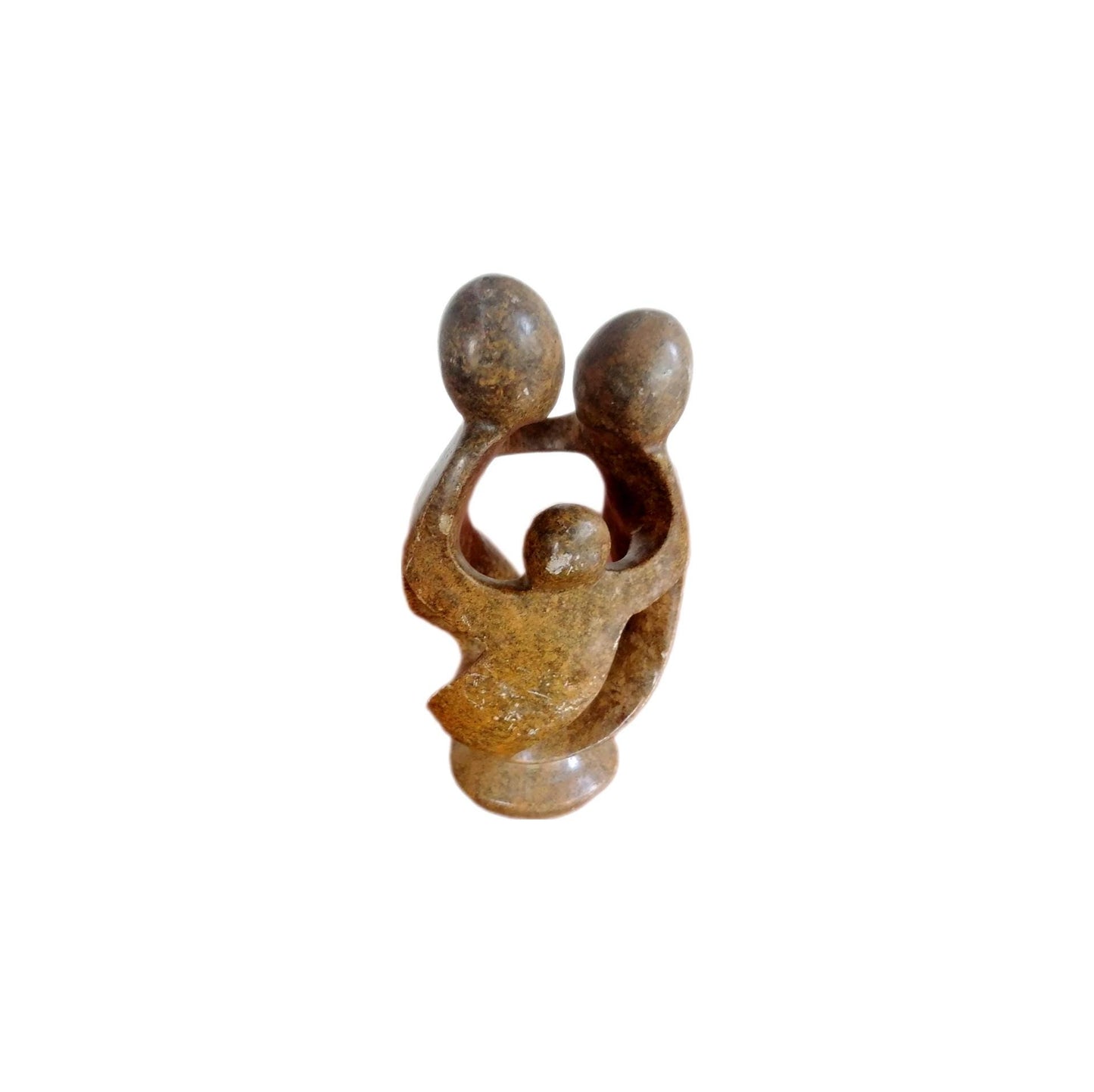 Vintage Springstone Family Unity Sculpture - Handcrafted Shona Art (2004)