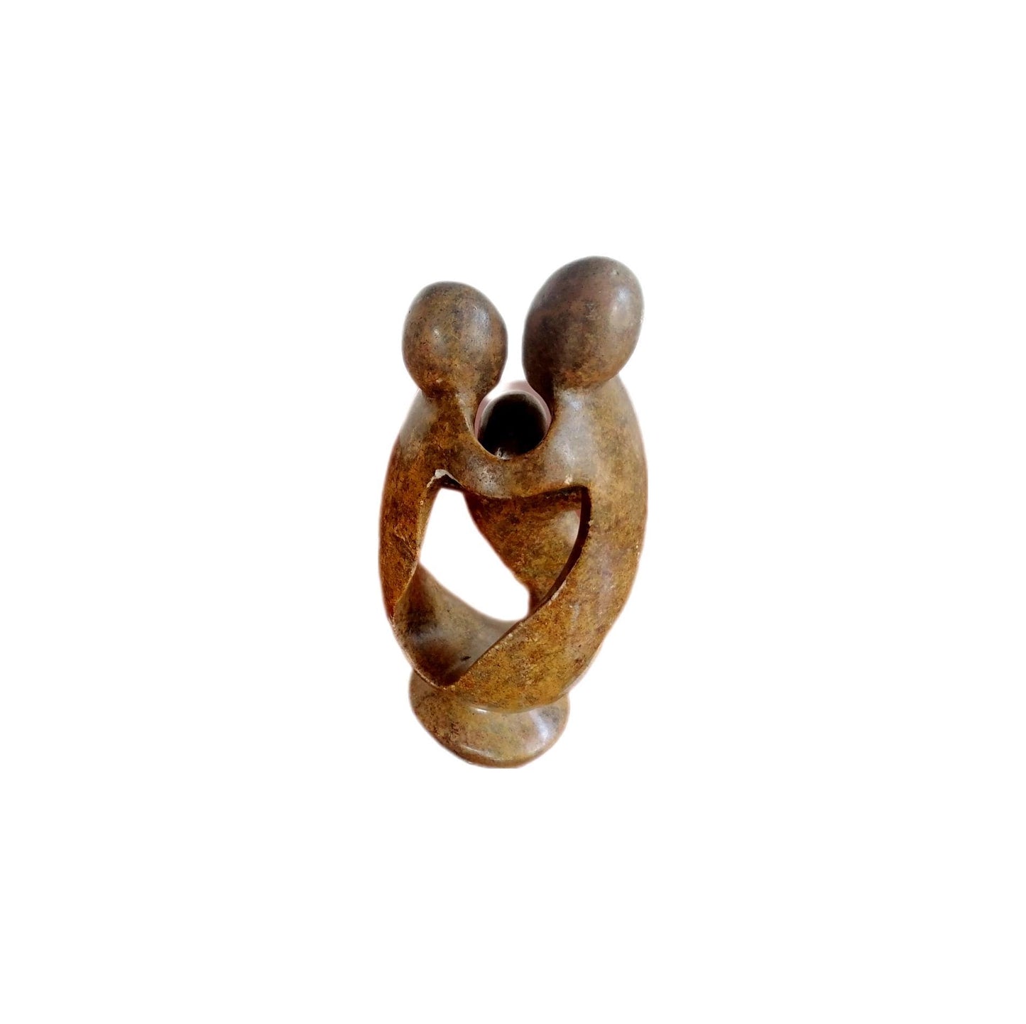 Vintage Springstone Family Unity Sculpture - Handcrafted Shona Art (2004)