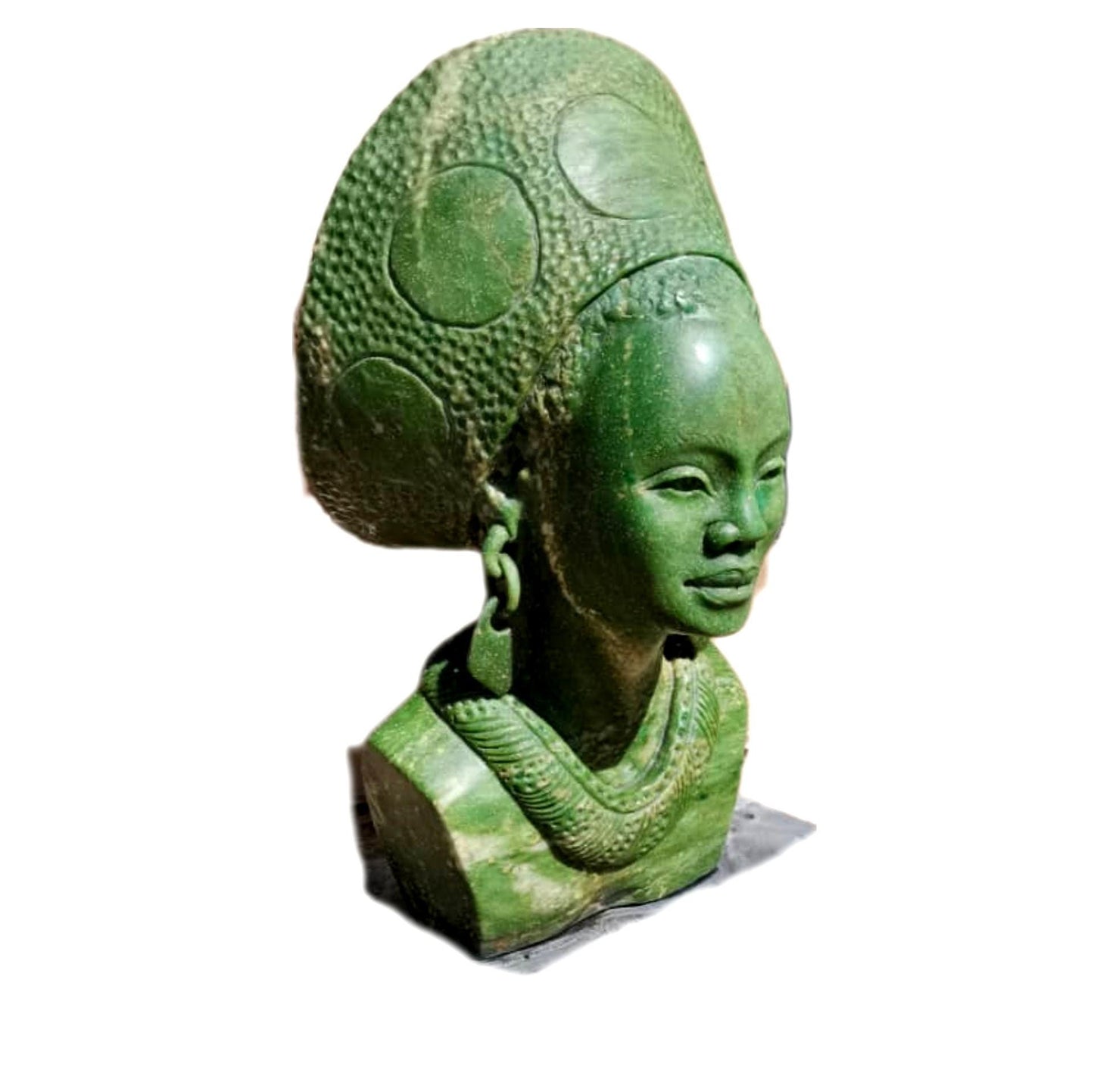 SHONA STONE SCULPTURE, verdite stone, female head bust, lady statue, home decor statue, african statue, carving stone