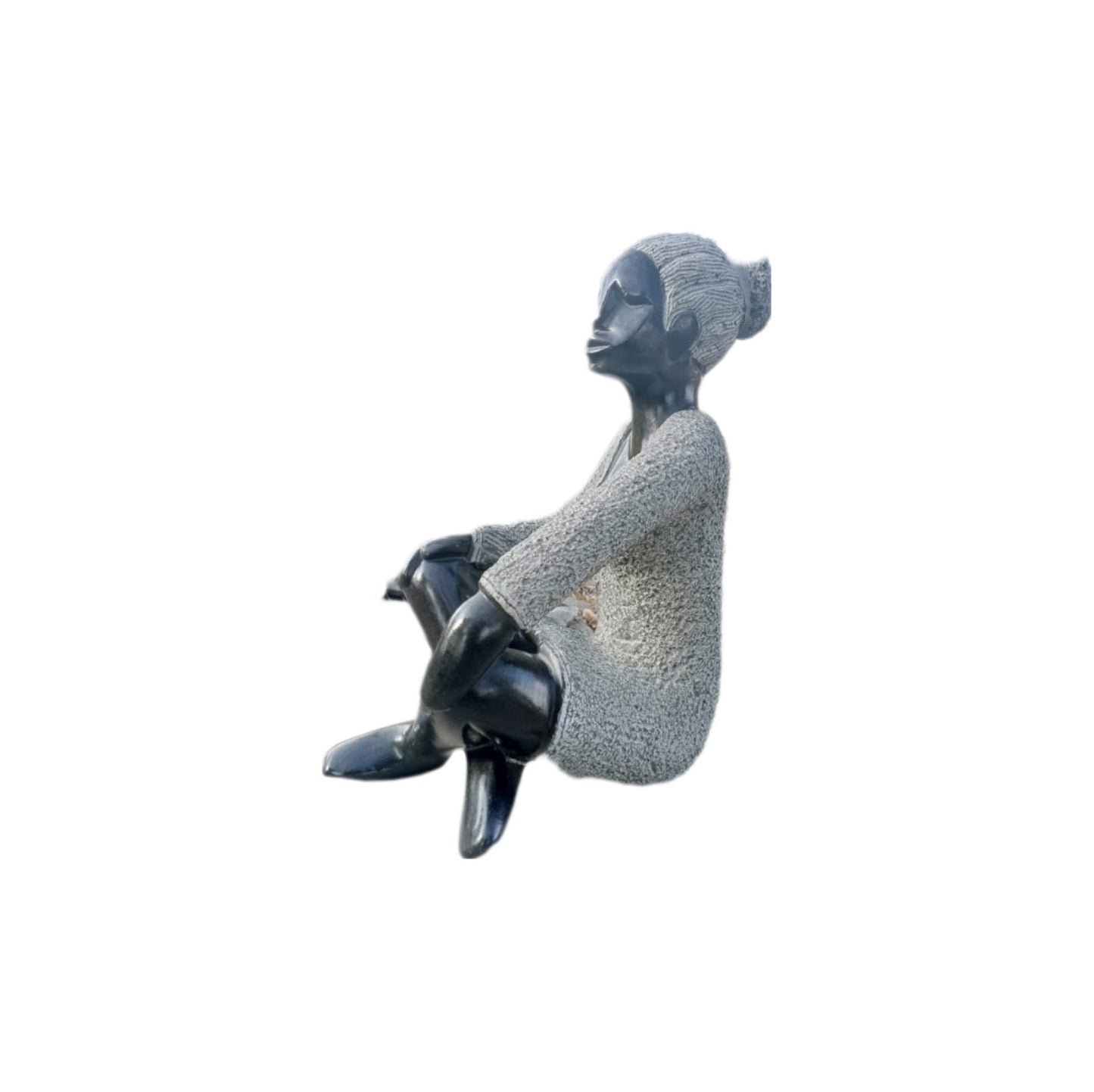 SHONA STONE SCULPTURE, female statue, lady statue, African stone spring stone, home decor statue, african statue, carving stone