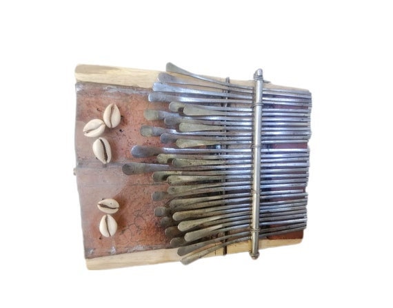 Afrikanische Kalimba Mbira, rustikale 30-Tasten-Njari in F, Jacob Mafuleni, afrikanische Mbira, Daumenklavier, Fingerklavier, auf Bestellung gefertigt