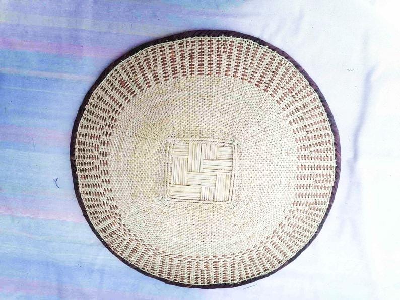 5 BINGA-KORB-SET, Küstendeko, Boho-Stil, Wandkorb-Set, Wandbehang-Deko, afrikanische Wanddeko, afrikanische Tonga-Körbe