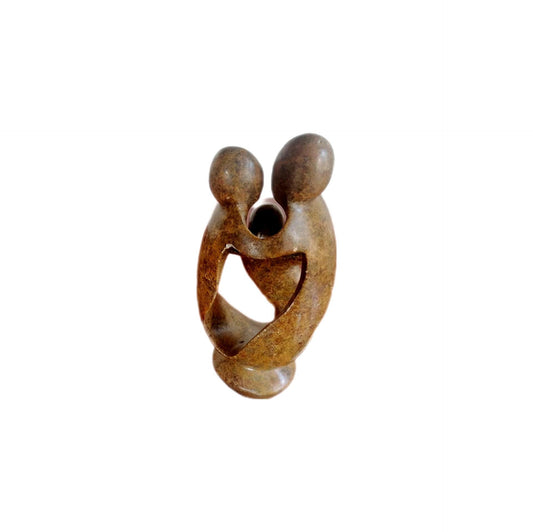 Vintage Springstone Family Unity Sculpture - Handcrafted Shona Art (2004)