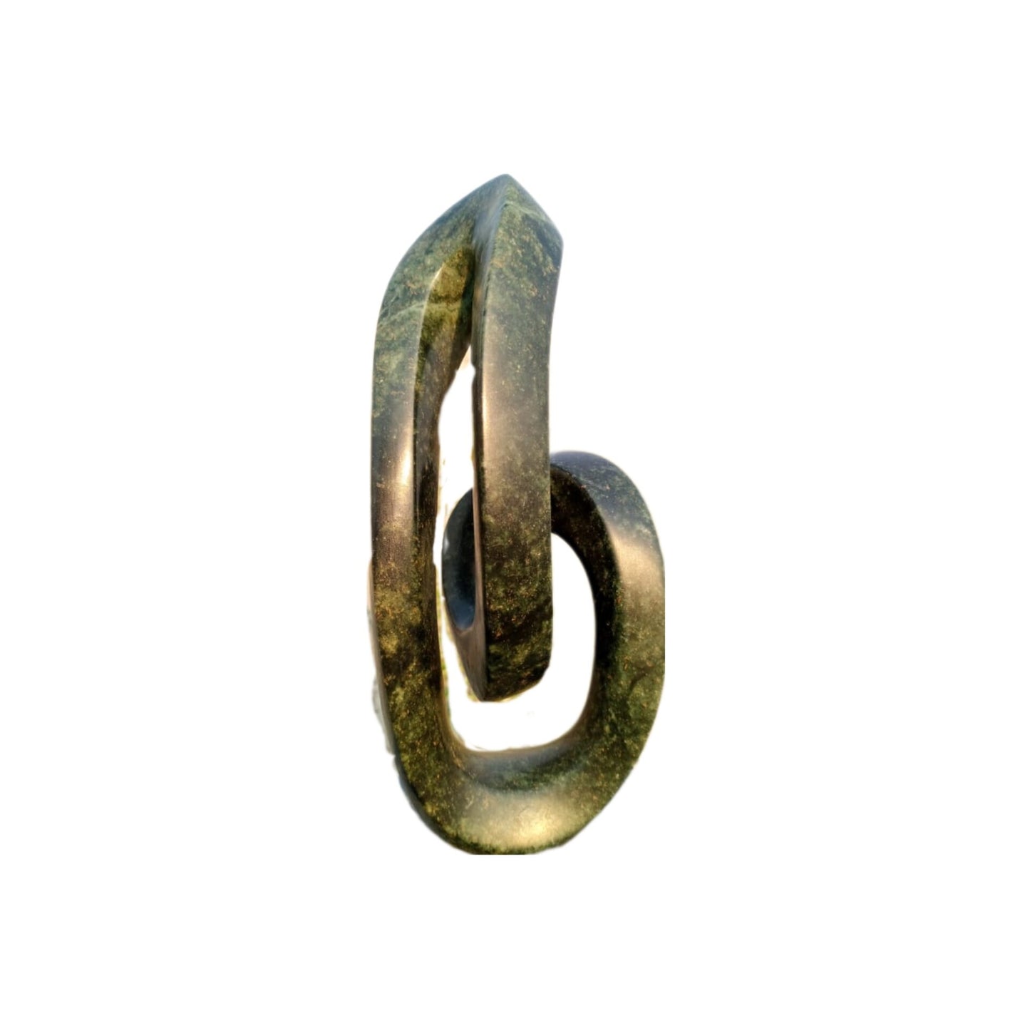 SHONA STONE SCULPTURE, abstract statue , green Opal stone , home decor statue, african statue, carving stone