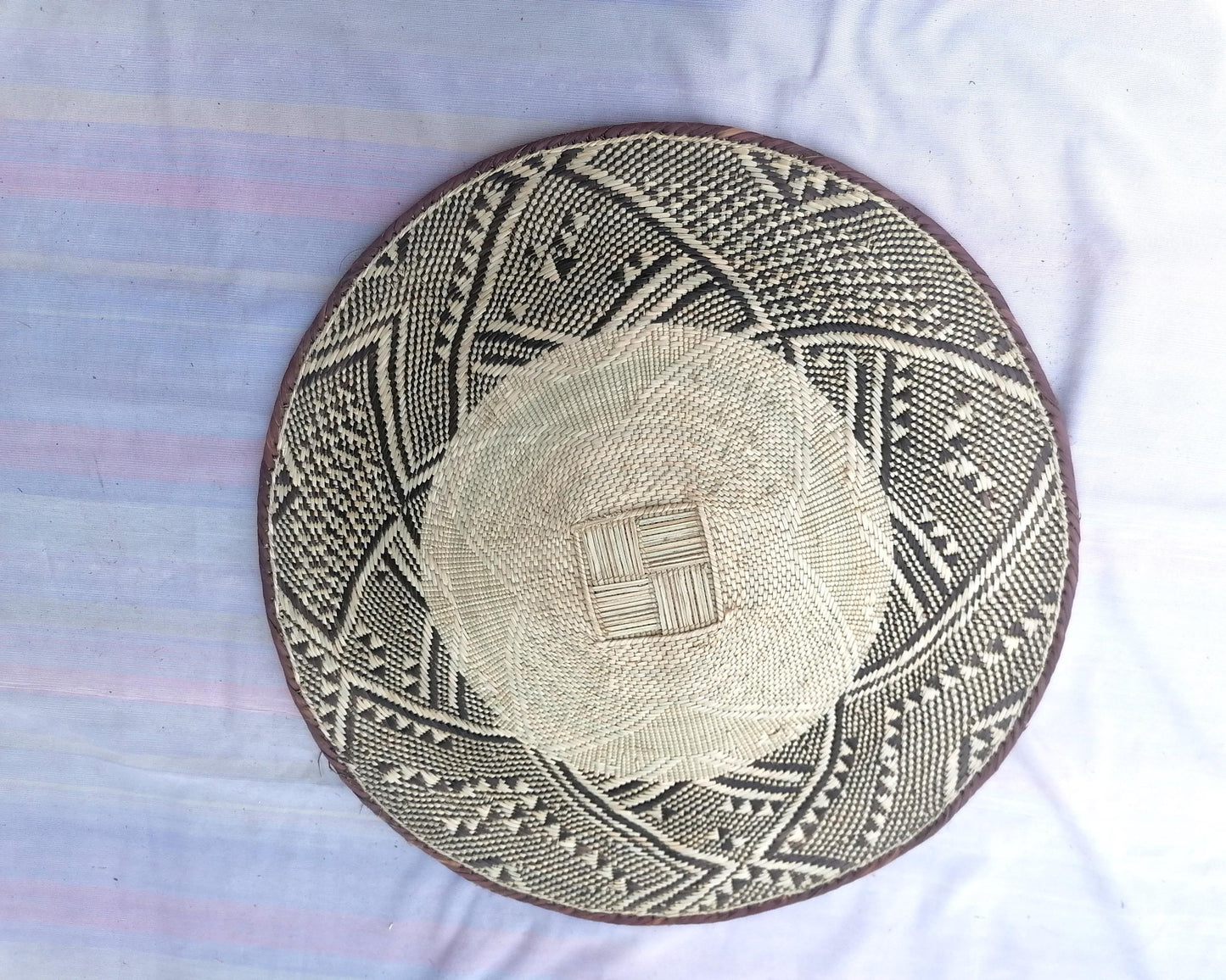 5 BINGA BASKET SET,  Coastal décor, boho style , wall basket set,  wall hanging decor , african  wall decor,  African Tonga baskets