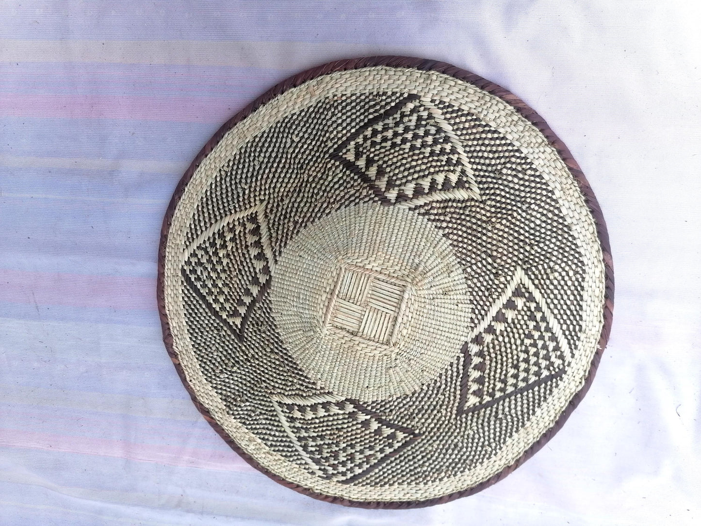 5 BINGA BASKET SET,  Coastal décor, boho style , wall basket set,  wall hanging decor , african  wall decor,  African Tonga baskets