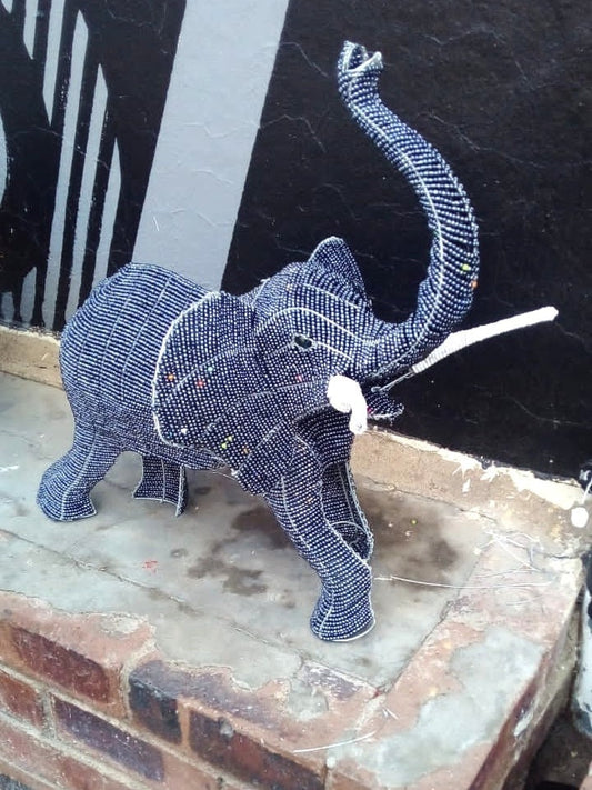 BEADED ELEPHANT ART |African Animals | Wall Decor hanging | Unique home décor, rustic home decor