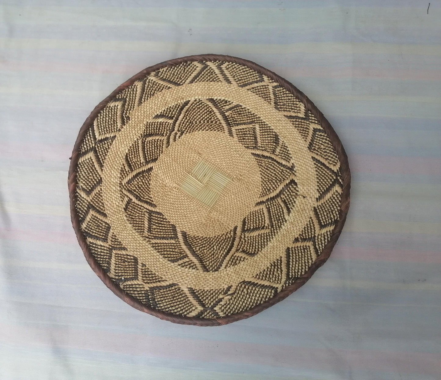 5 BINGA BASKET SET,  Coastal décor, boho style , wall basket set,  wall hanging decor , african  wall decor,  African Tonga baskets