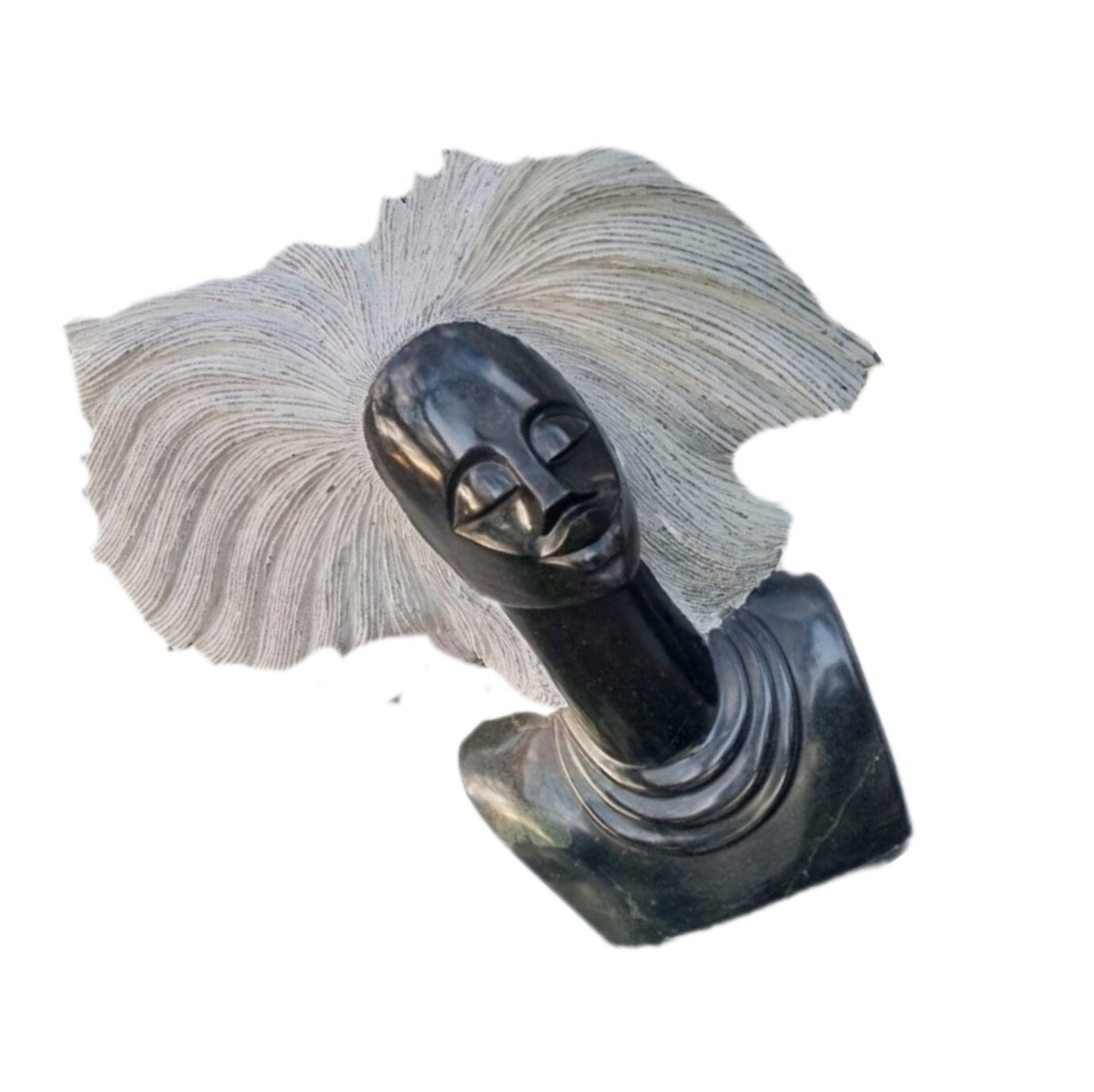 SHONA STONE SCULPTURE, abstract statue , serpentine stone , home decor statue, african statue, carving stone
