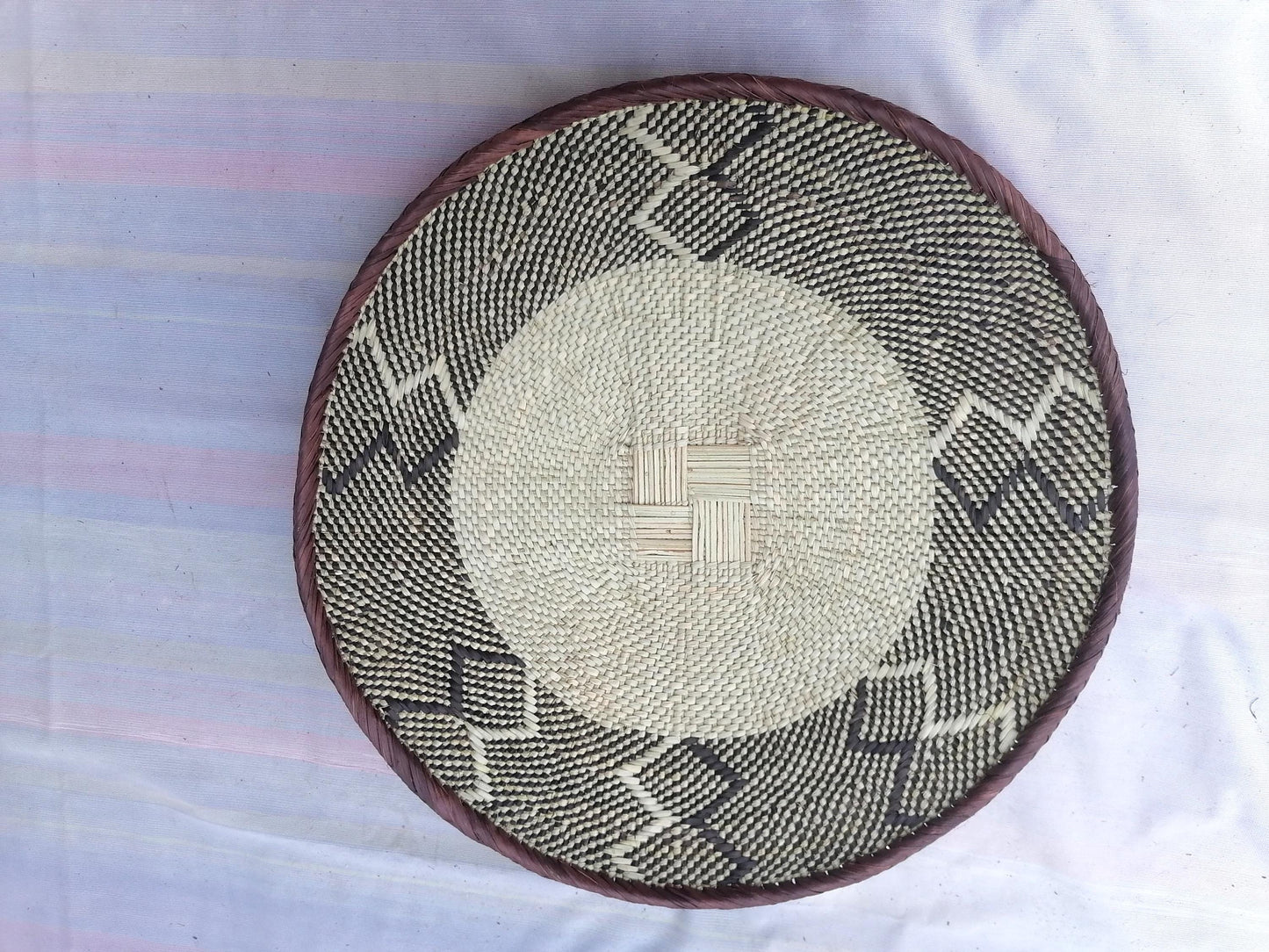 5 BINGA BASKET SET,  Coastal décor, boho style , wall basket set,  wall hanging decor , african  wall decor,  African Tonga baskets