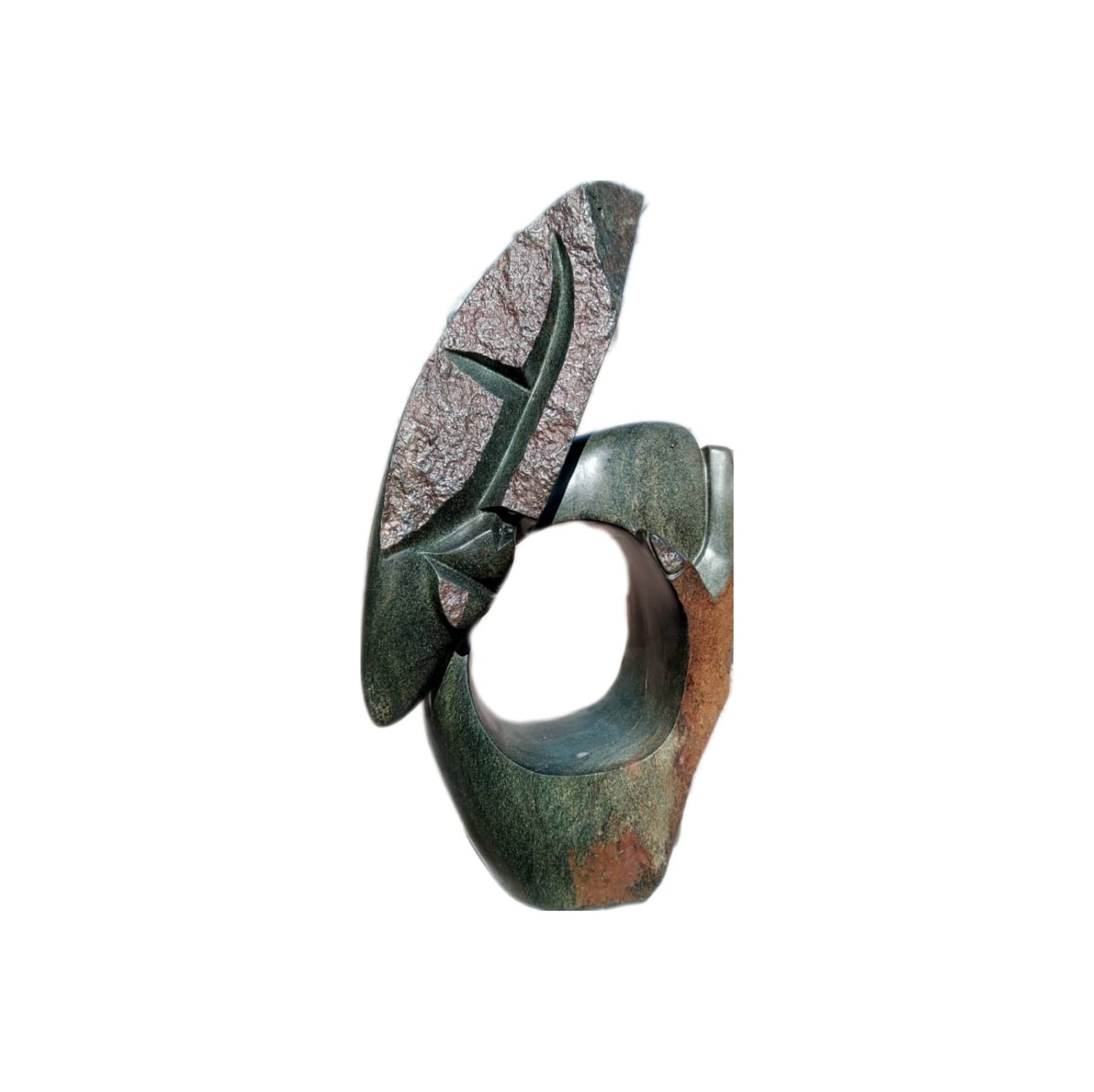 SHONA STONE SCULPTURE, abstract statue , blue grass stone , home decor statue, african statue, carving stone